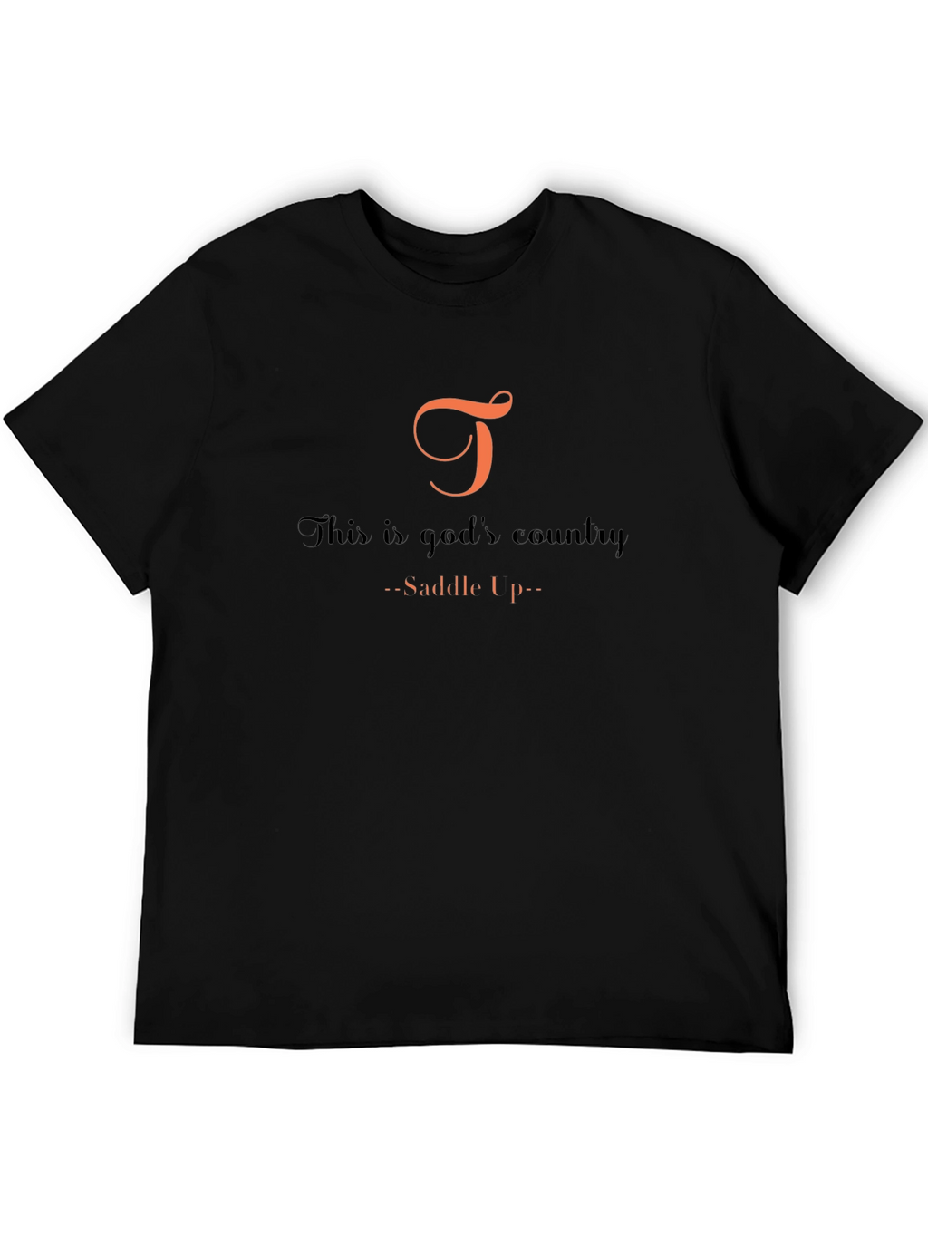 Gods Country Graphic Tee - Saddle Up Black Cotton