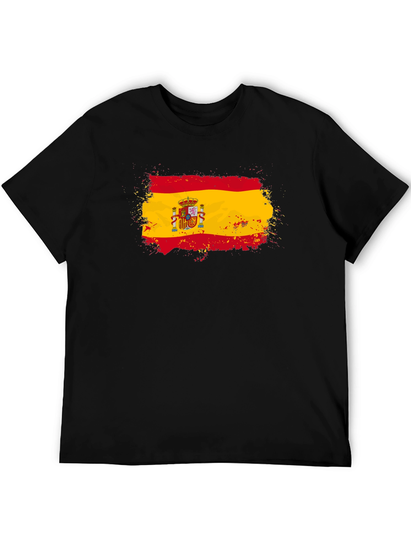 Spain Flag T-Shirt - Distressed Design