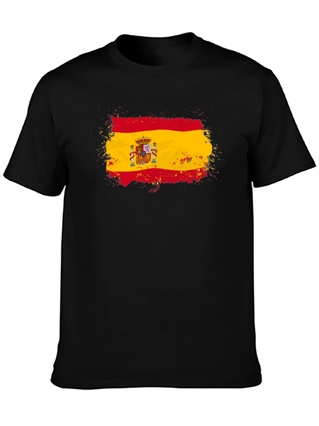 Spain Flag T-Shirt - Distressed Design