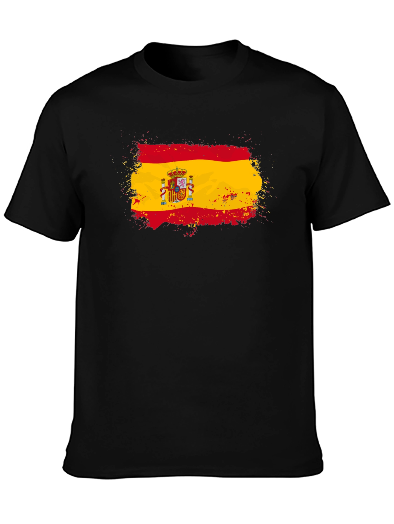 Spain Flag T-Shirt - Distressed Design