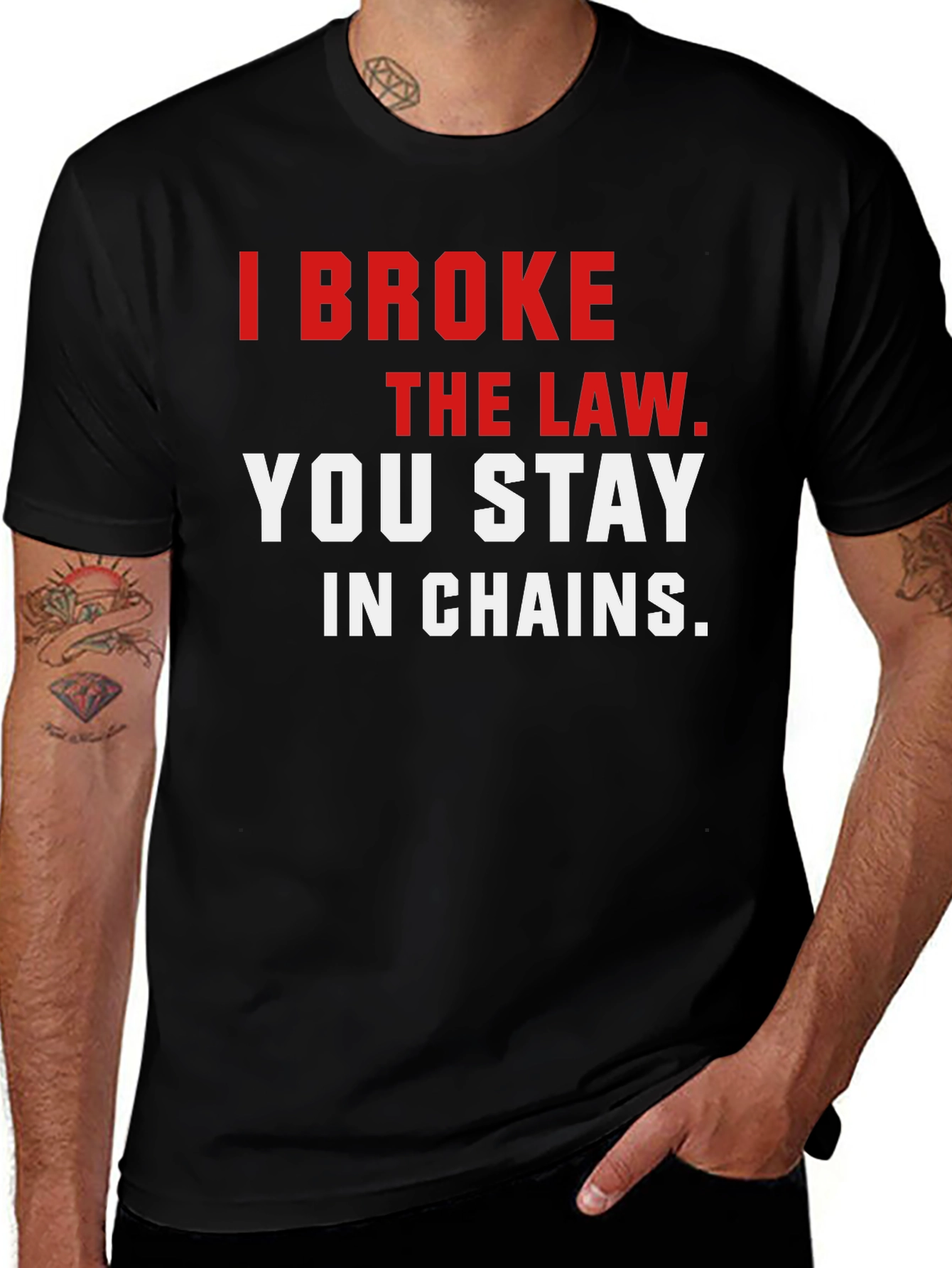 I Broke the Law T-Shirt - Bold Graphic Tee