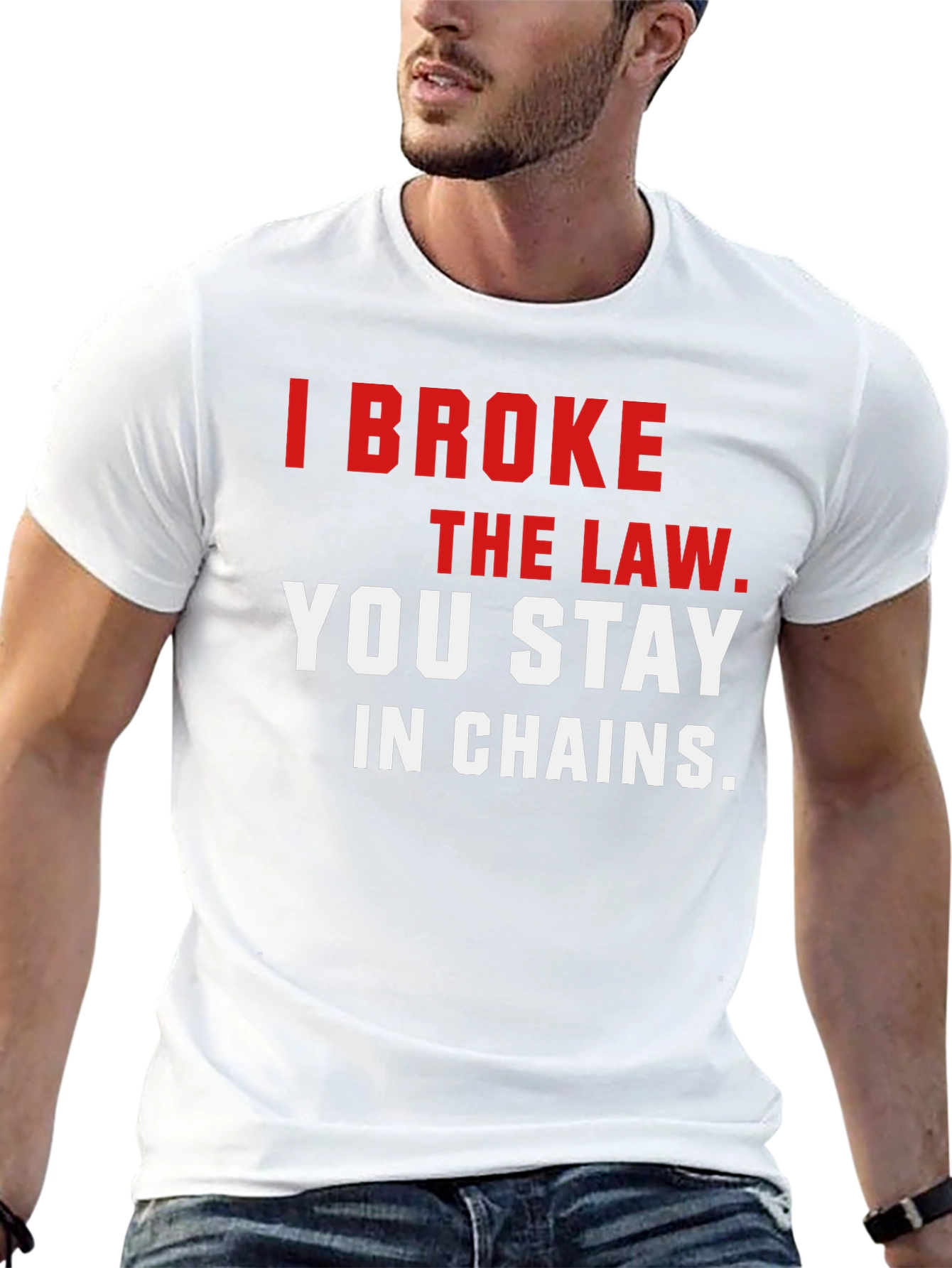 I Broke the Law T-Shirt - Bold Graphic Tee