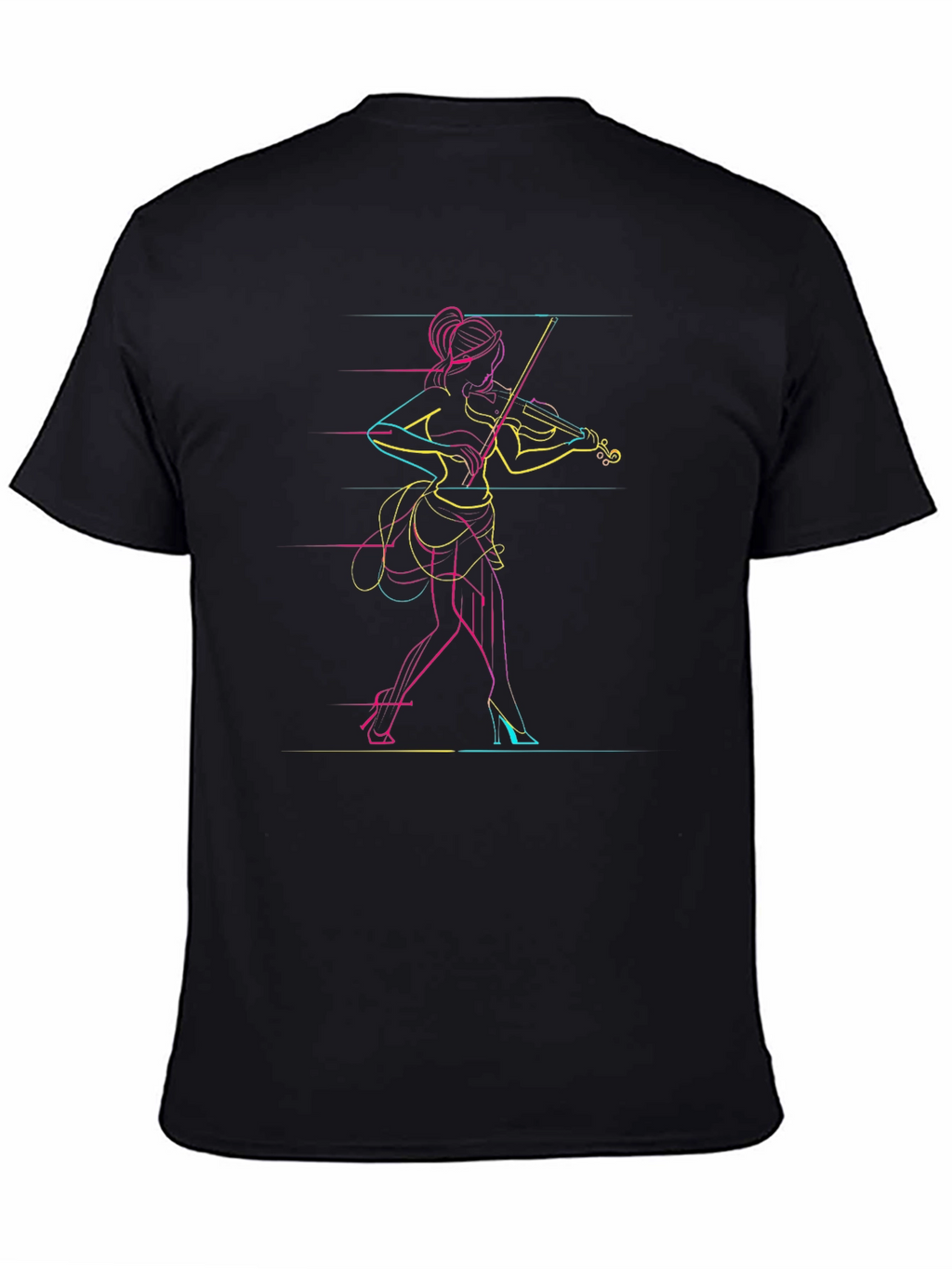 Abstract Violin Player Graphic Tee