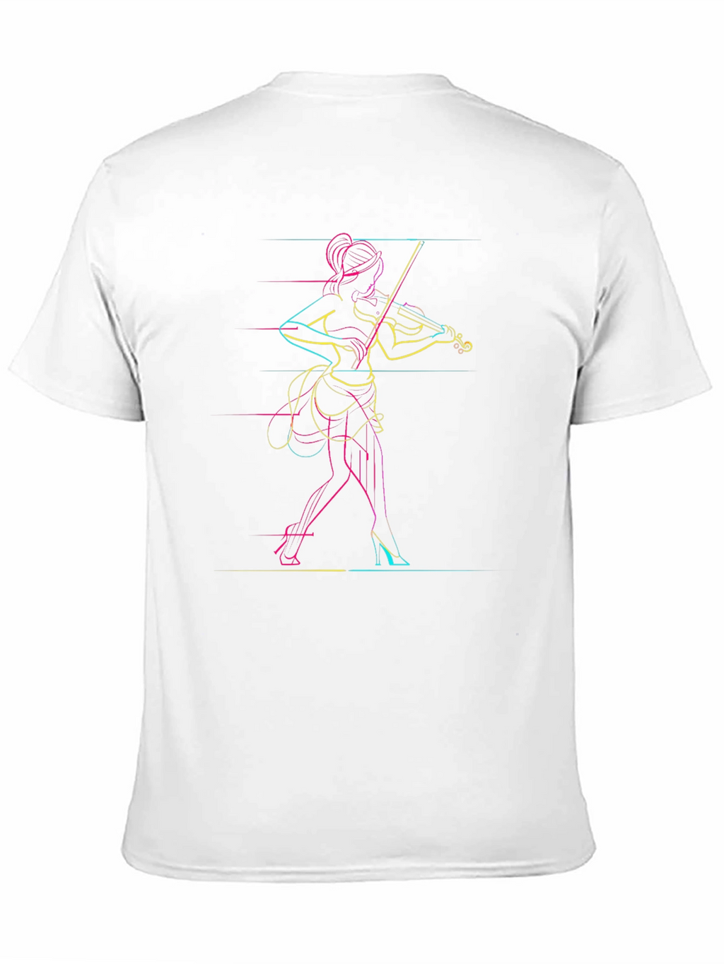 Abstract Violin Player Graphic Tee
