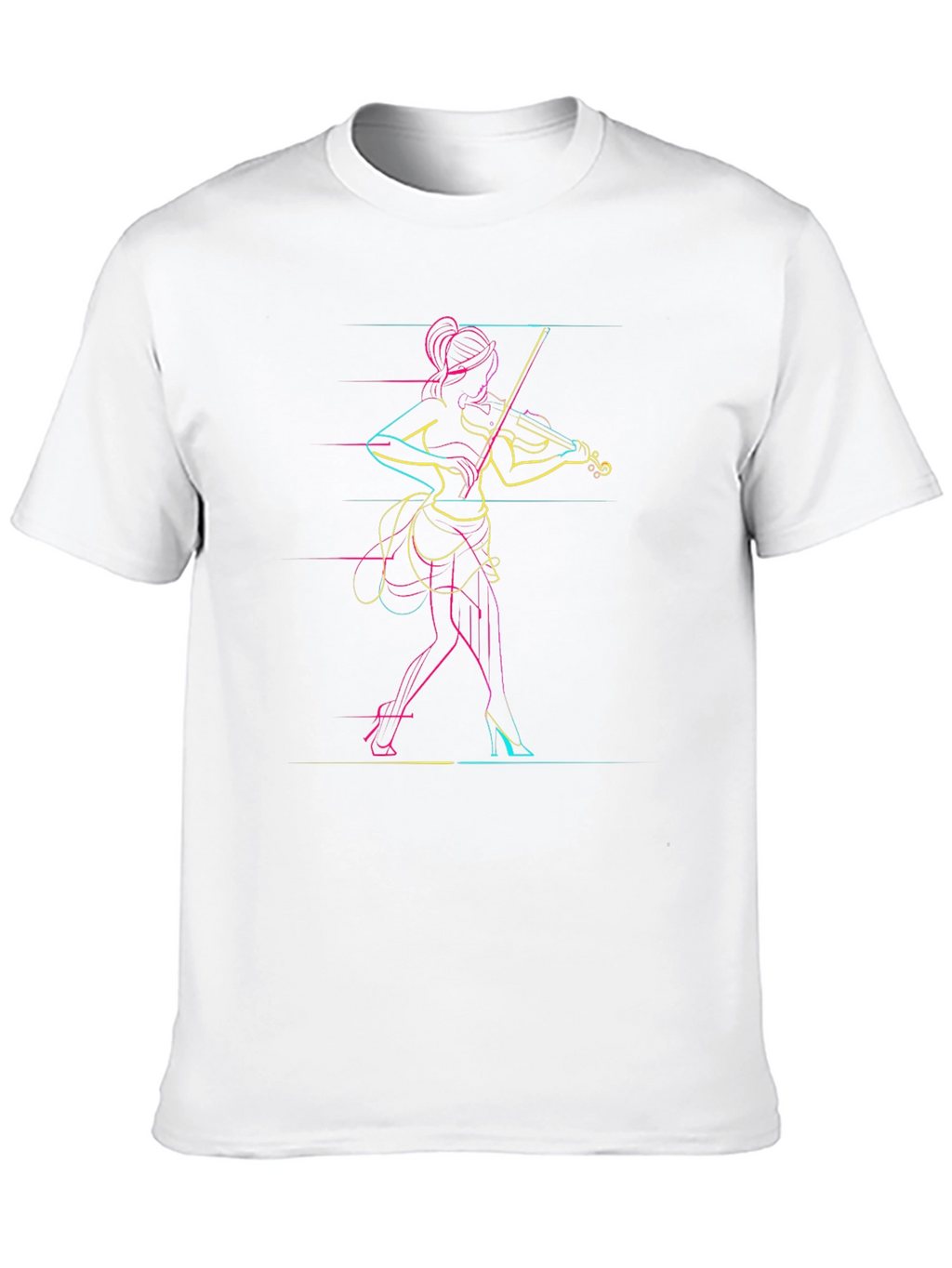 Abstract Violin Player Graphic Tee