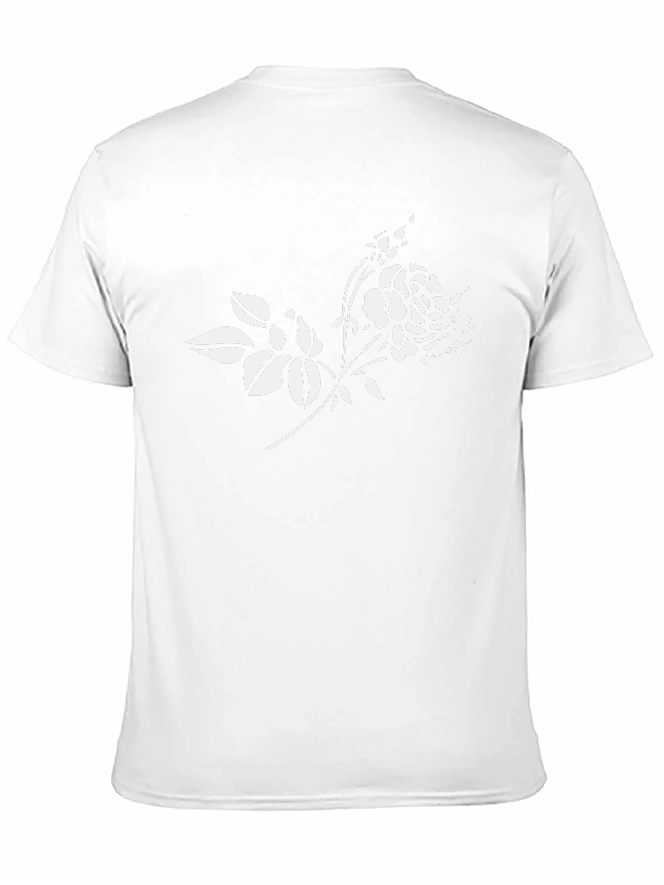 Floral Print Black T-Shirt for Men