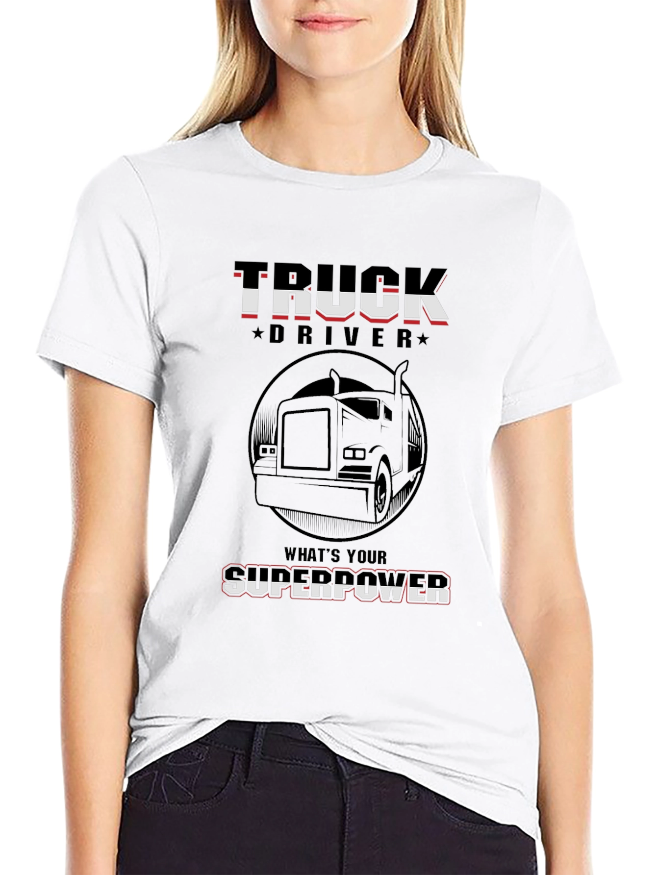 Truck Driver Superpower Graphic Tee