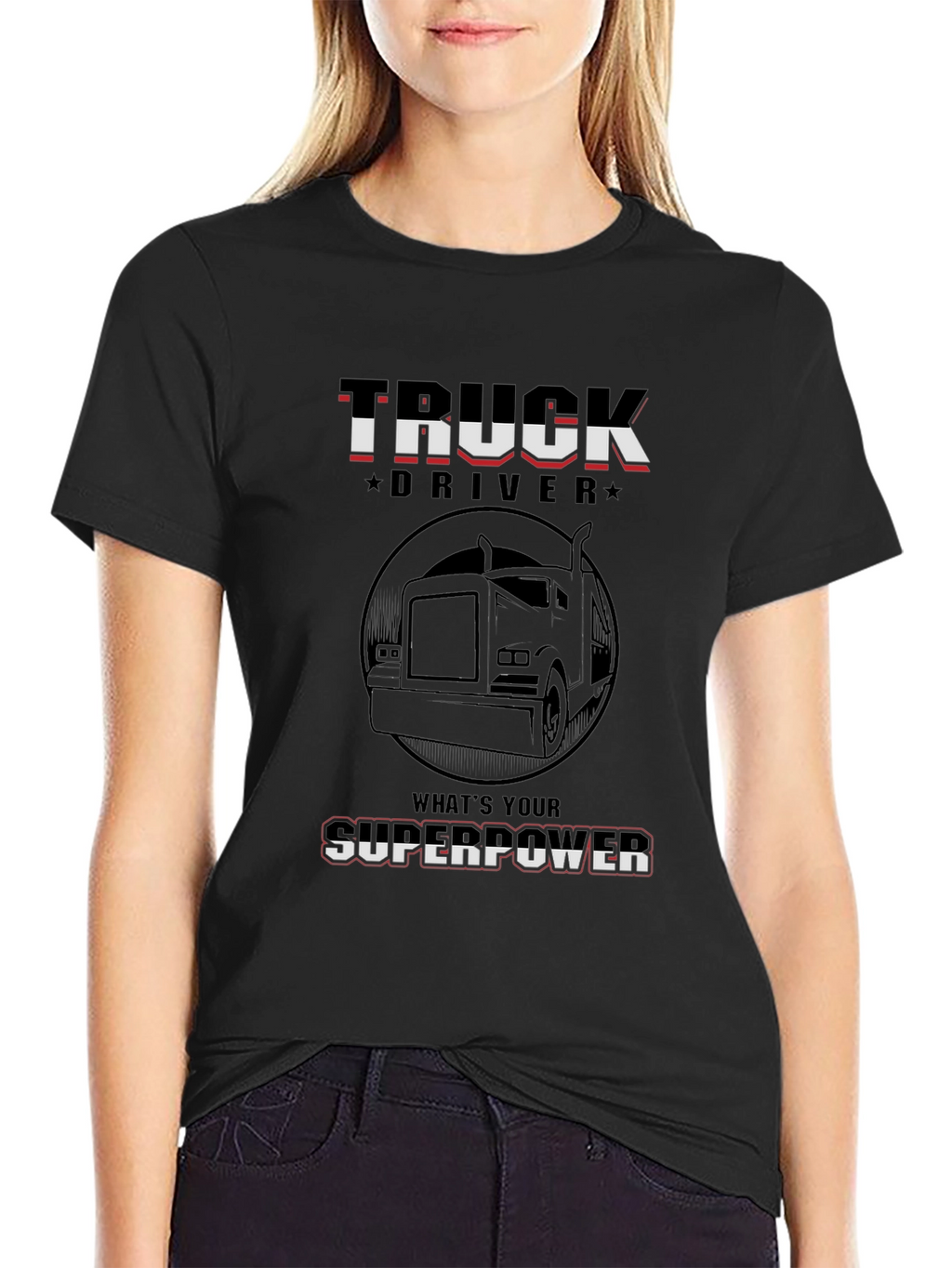 Truck Driver Superpower Graphic Tee