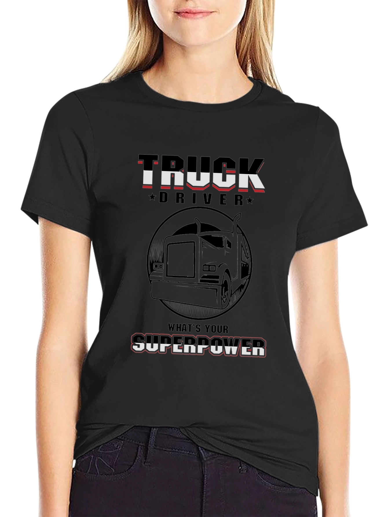 Truck Driver Superpower Graphic Tee