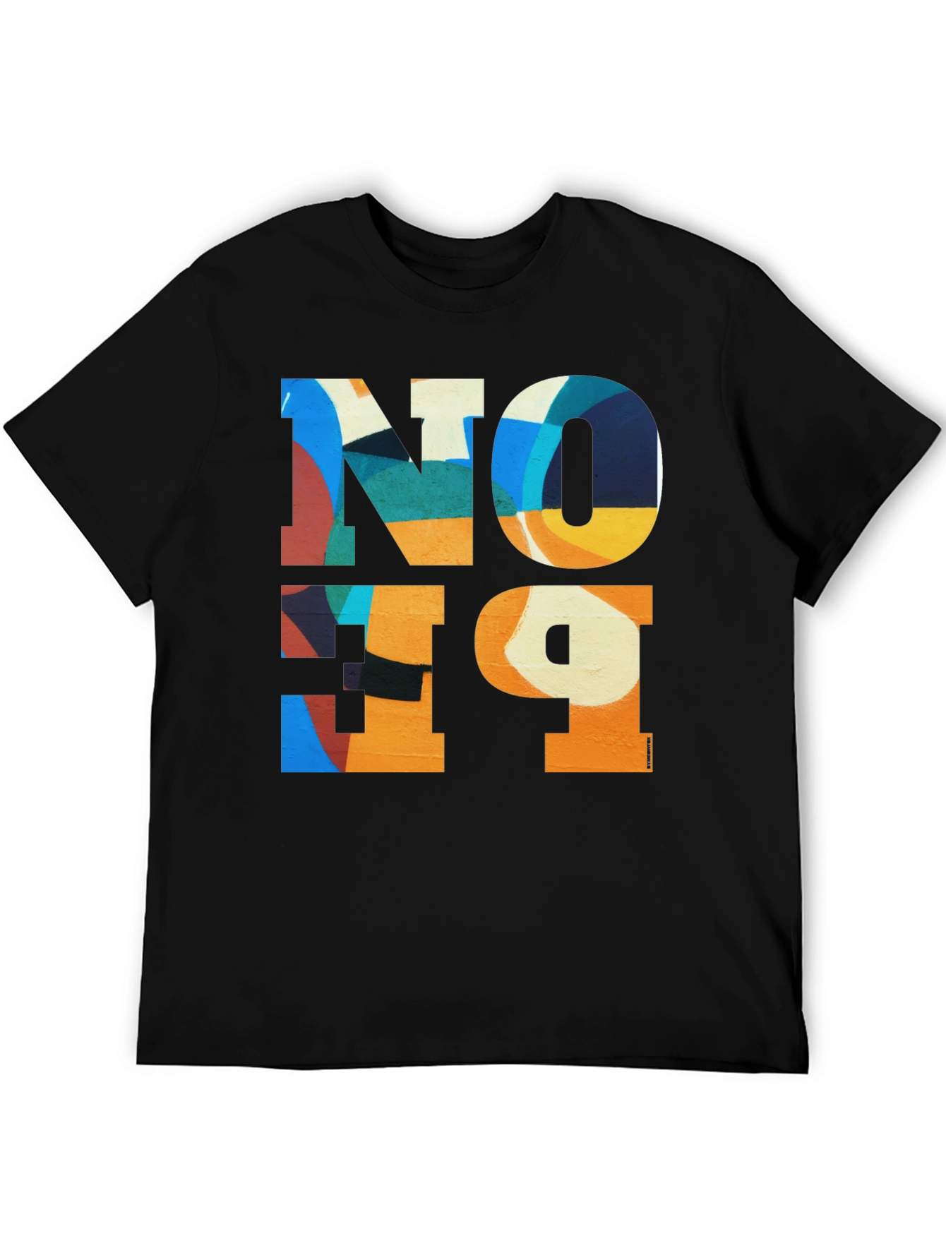 Abstract Art Tee: Colorful NO+19 Graphic T-Shirt