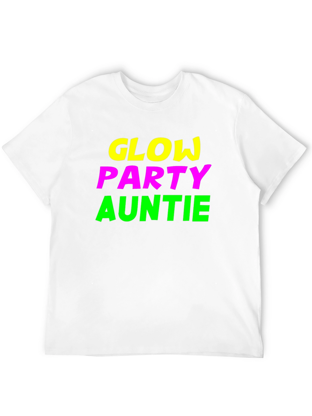Glow Party Auntie Black Graphic Tee