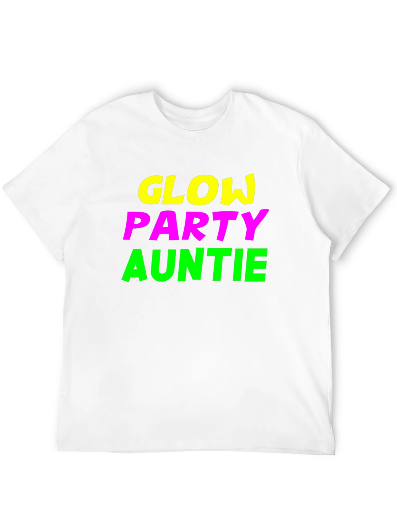Glow Party Auntie Black Graphic Tee