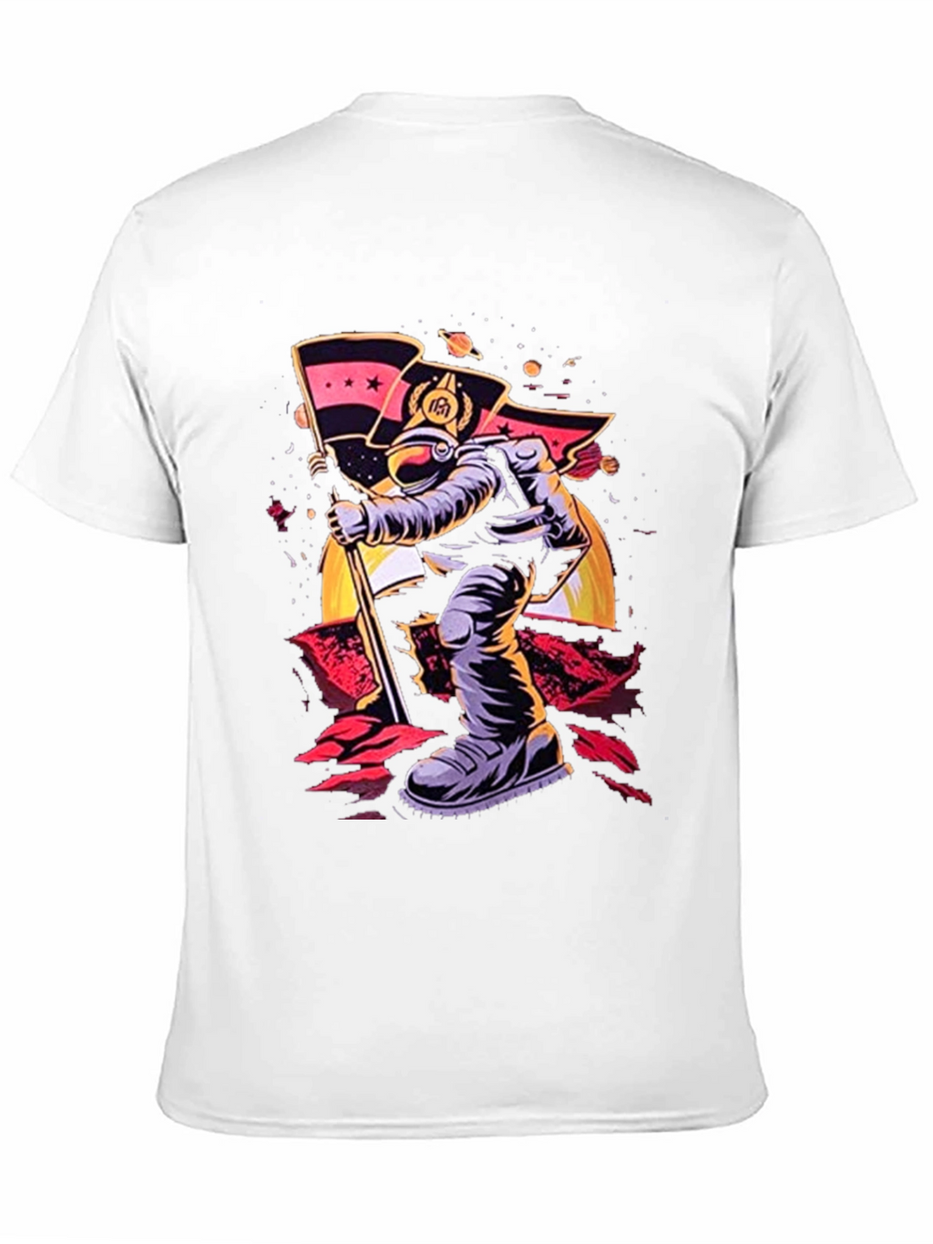 Astronaut Flag T-Shirt - Space Explorer Tee