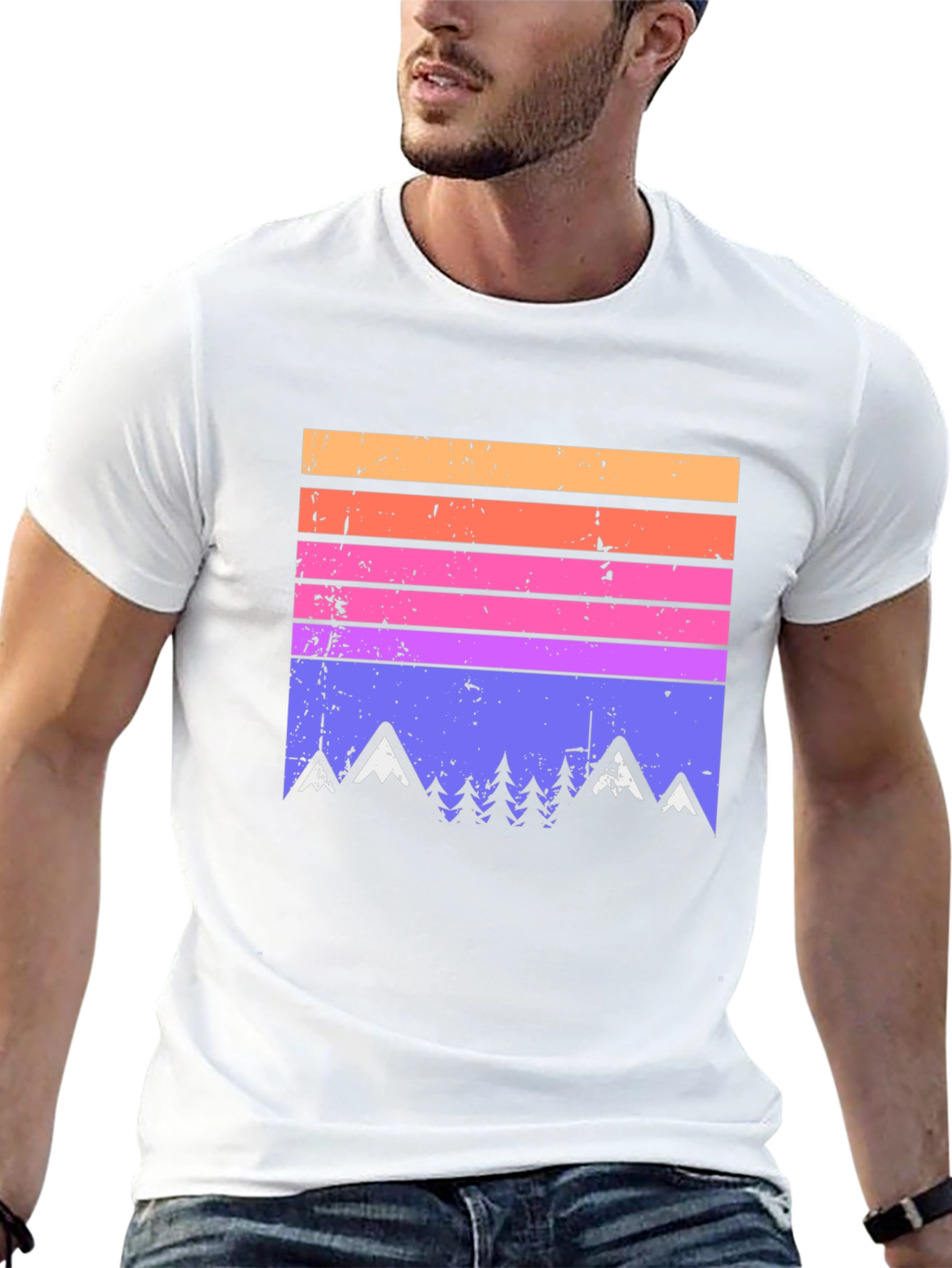 Retro Mountain Range Graphic Tee