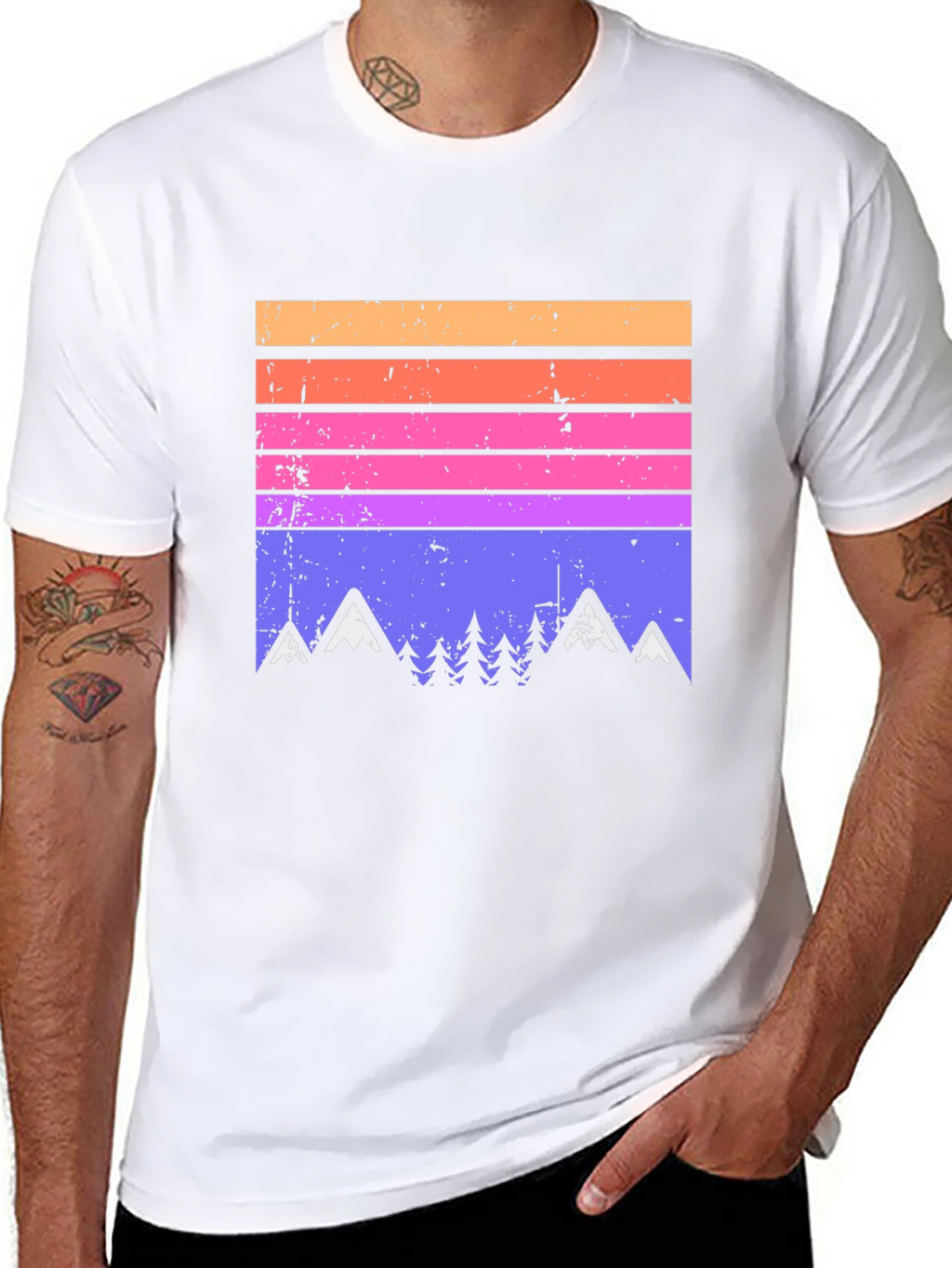 Retro Mountain Range Graphic Tee