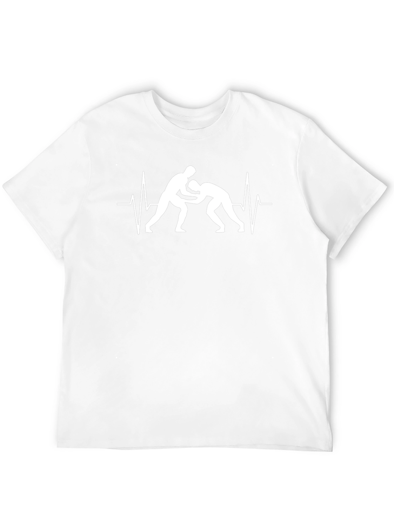 Wrestling Heartbeat T-Shirt - Black Graphic Tee