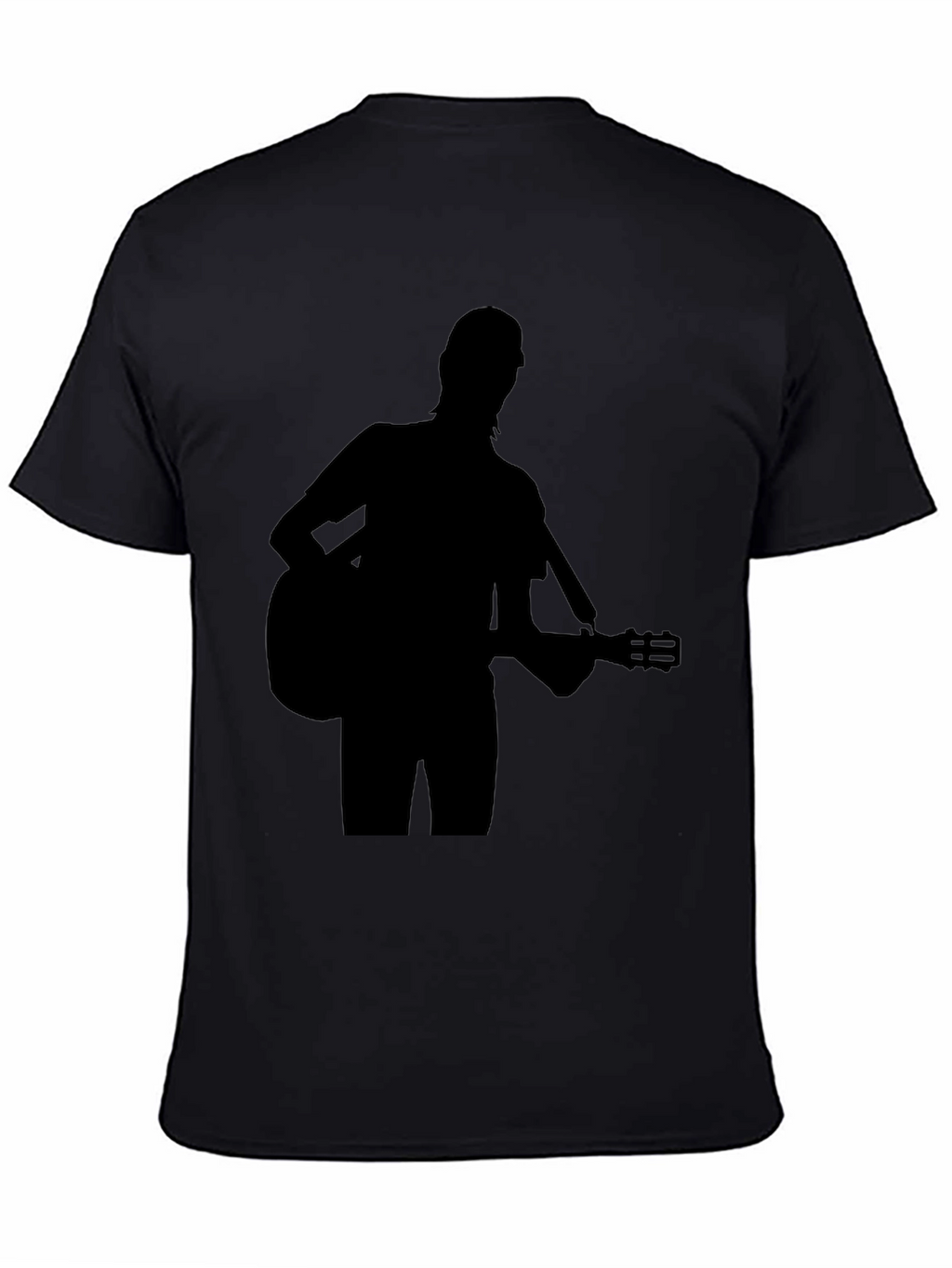 Guitar Player Silhouette Black T-Shirt