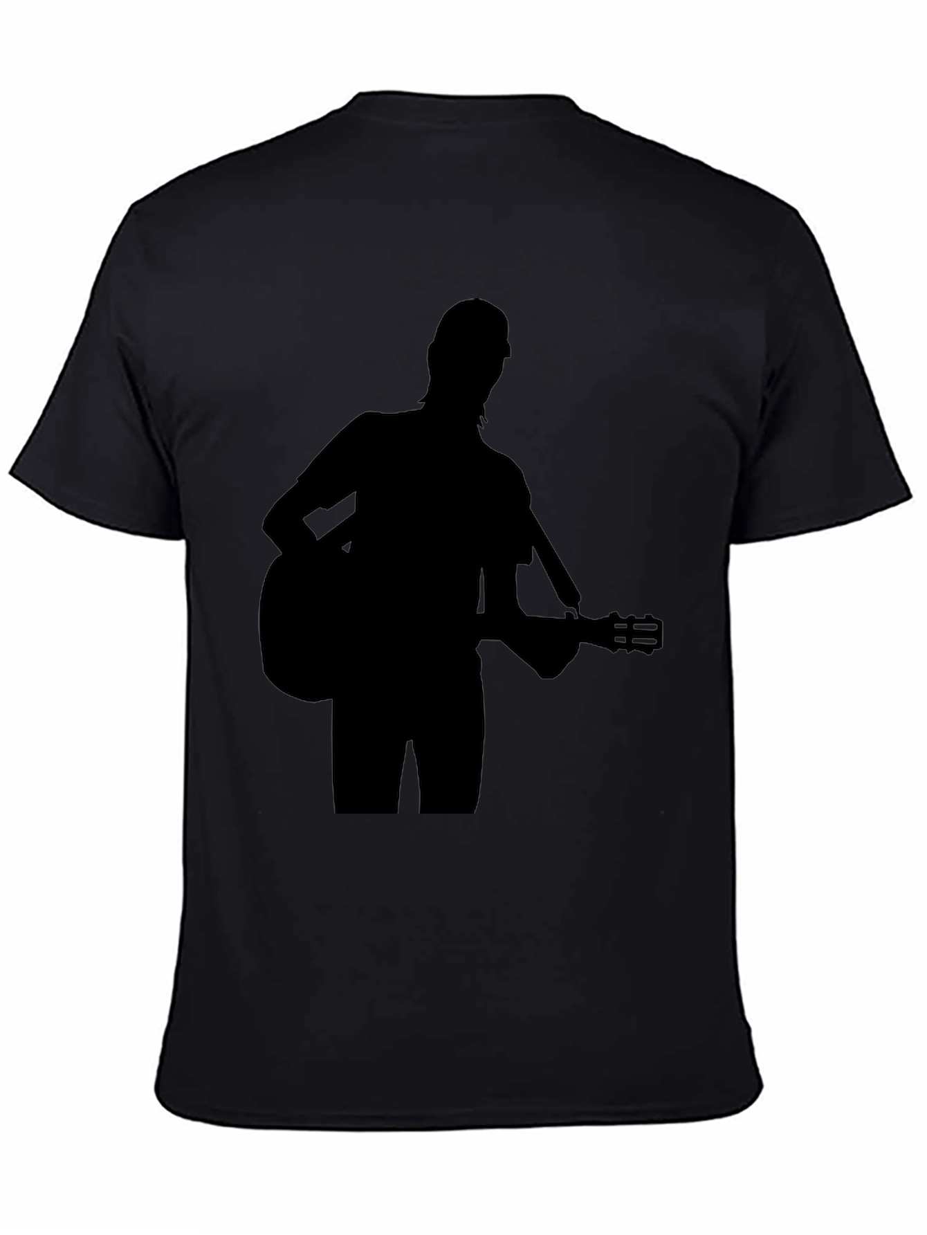 Guitar Player Silhouette Black T-Shirt