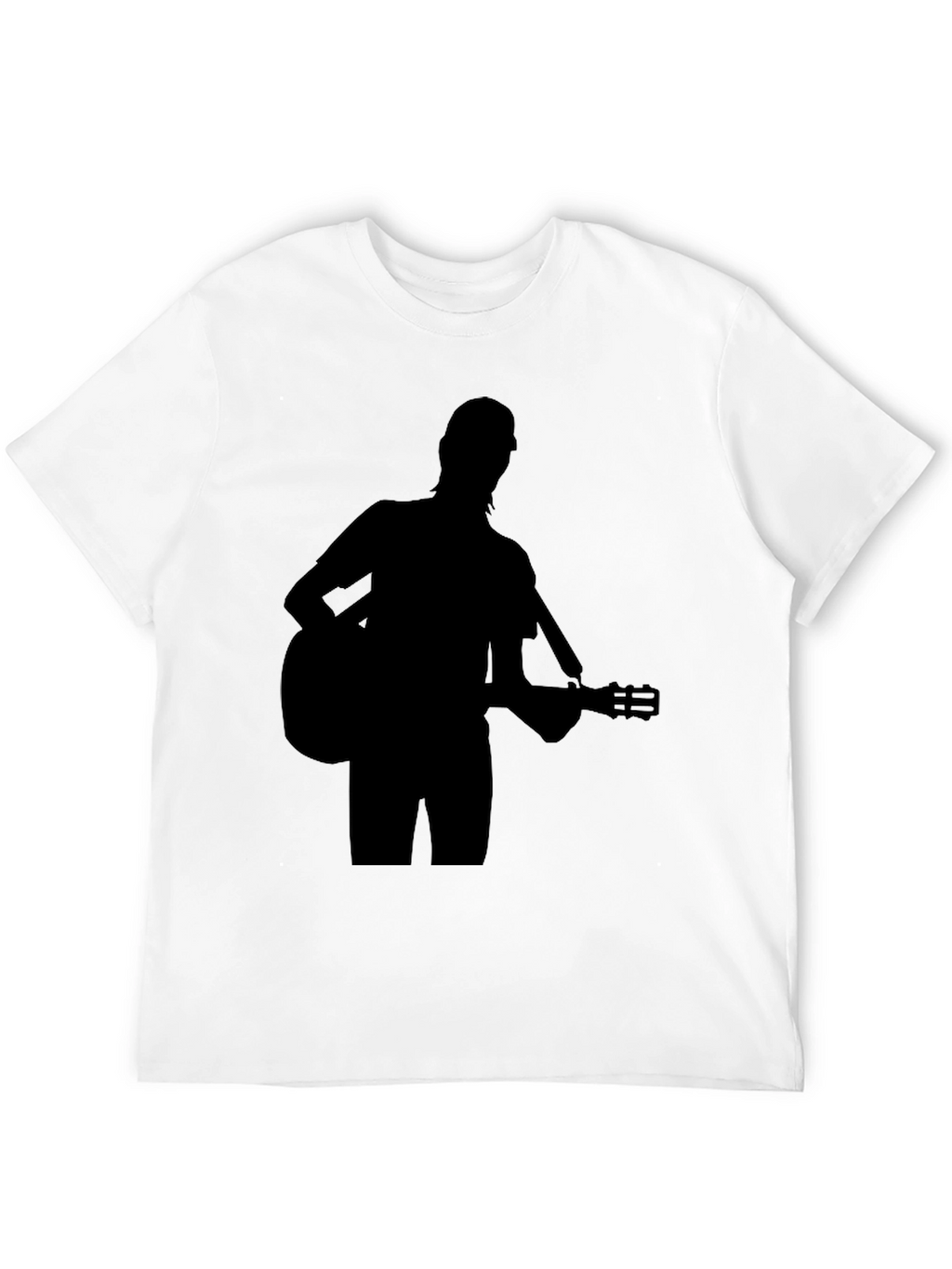 Guitar Player Silhouette Black T-Shirt