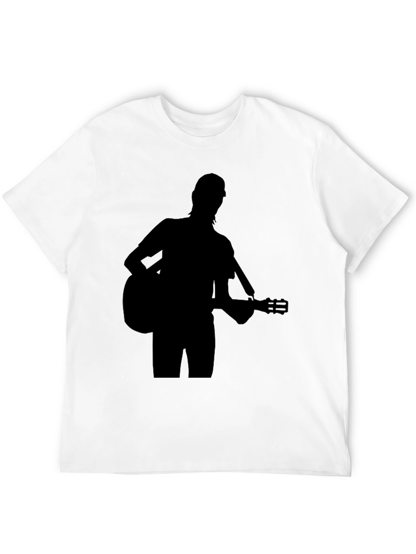 Guitar Player Silhouette Black T-Shirt