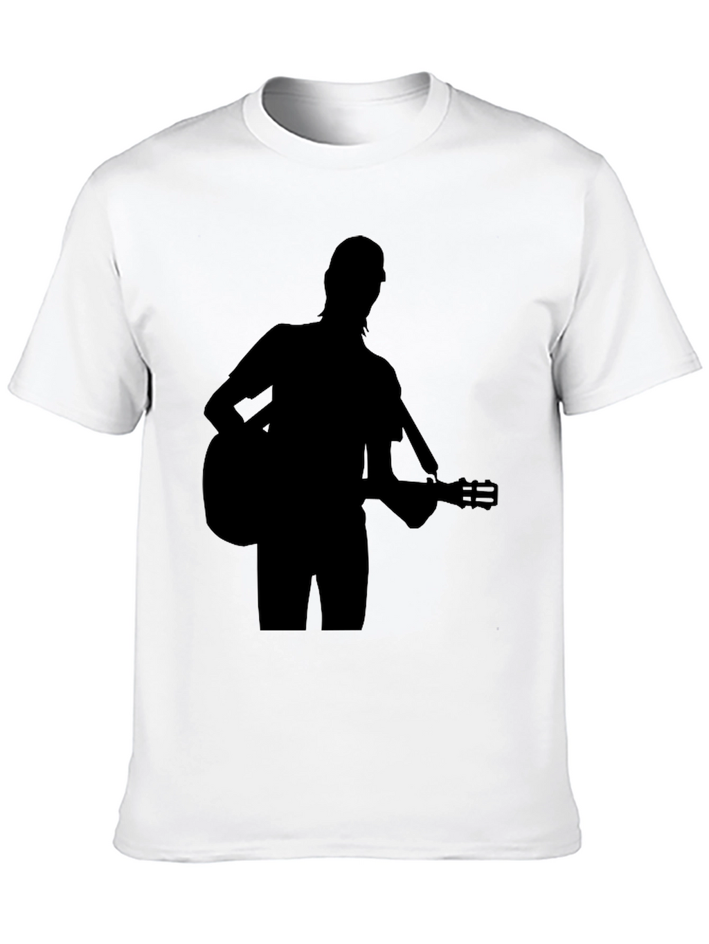 Guitar Player Silhouette Black T-Shirt