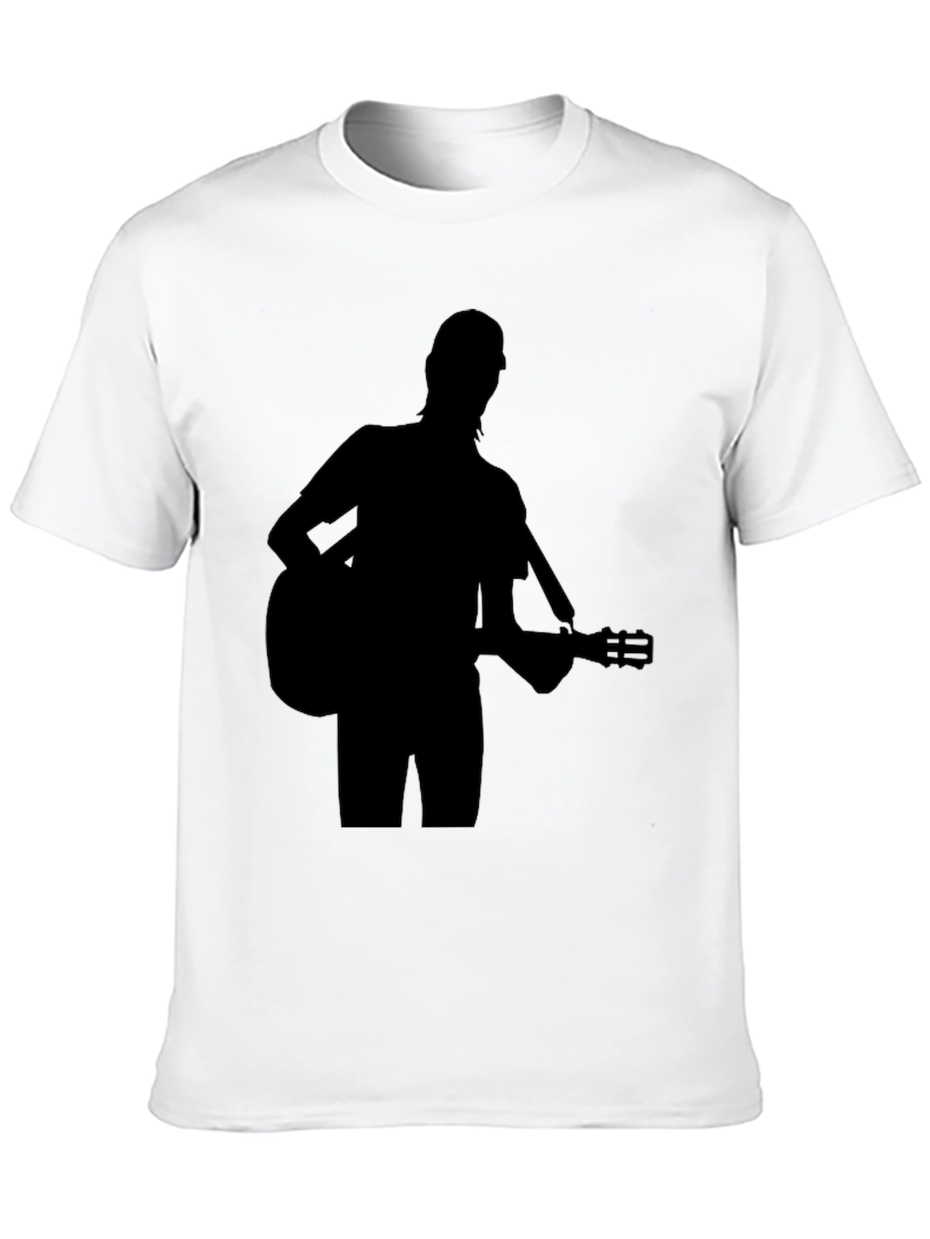 Guitar Player Silhouette Black T-Shirt