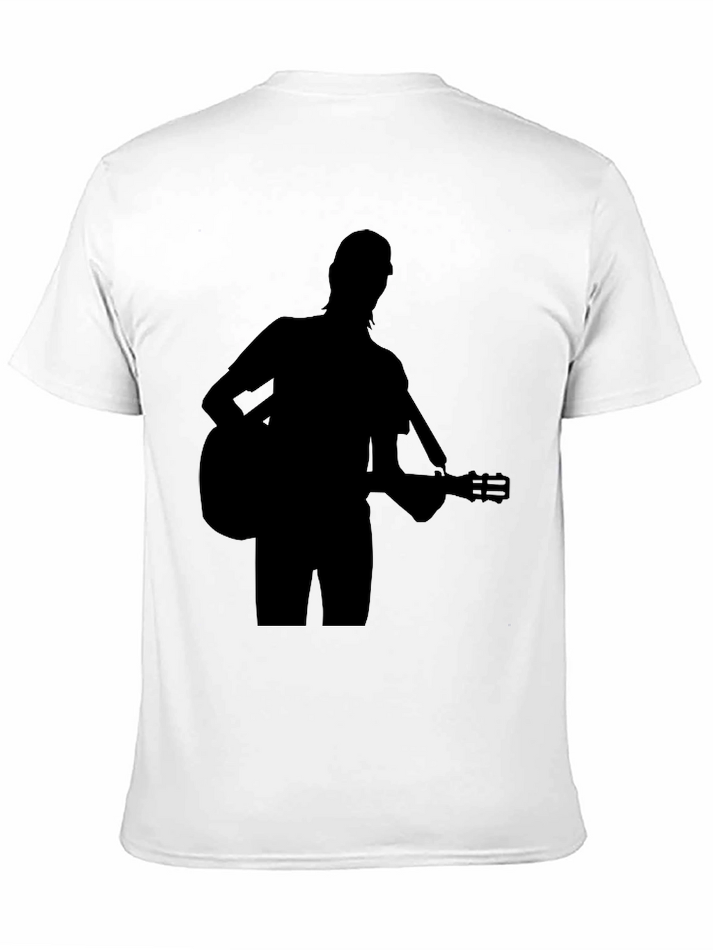 Guitar Player Silhouette Black T-Shirt