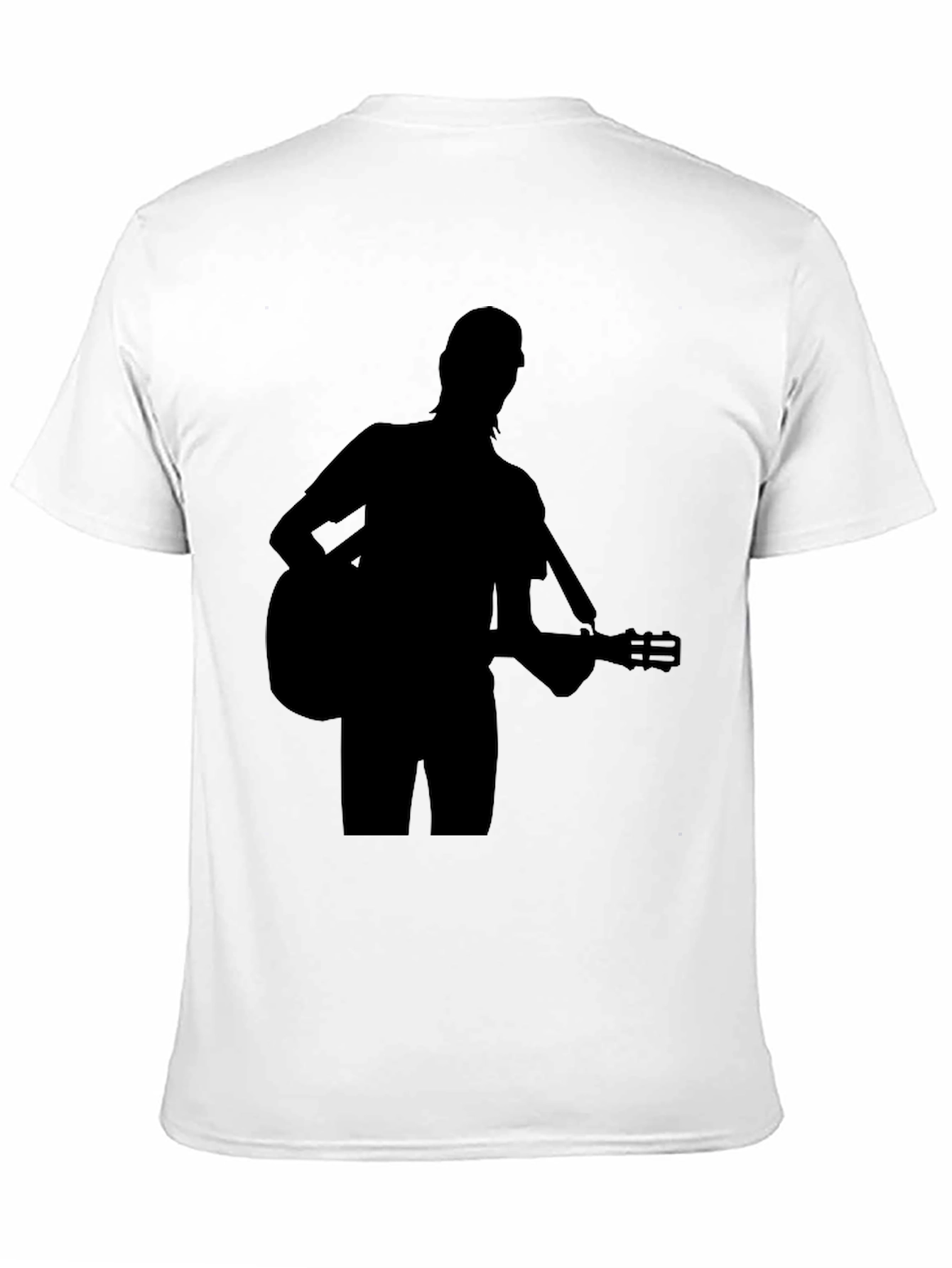 Guitar Player Silhouette Black T-Shirt