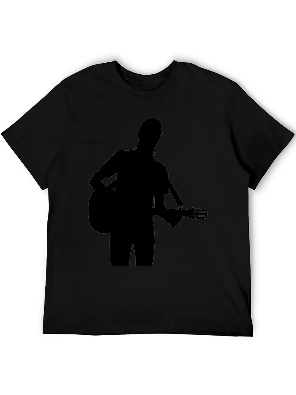 Guitar Player Silhouette Black T-Shirt