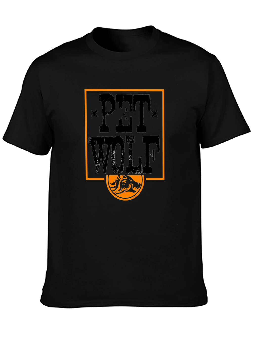 Pet Wolf Graphic Tee - Black T-Shirt
