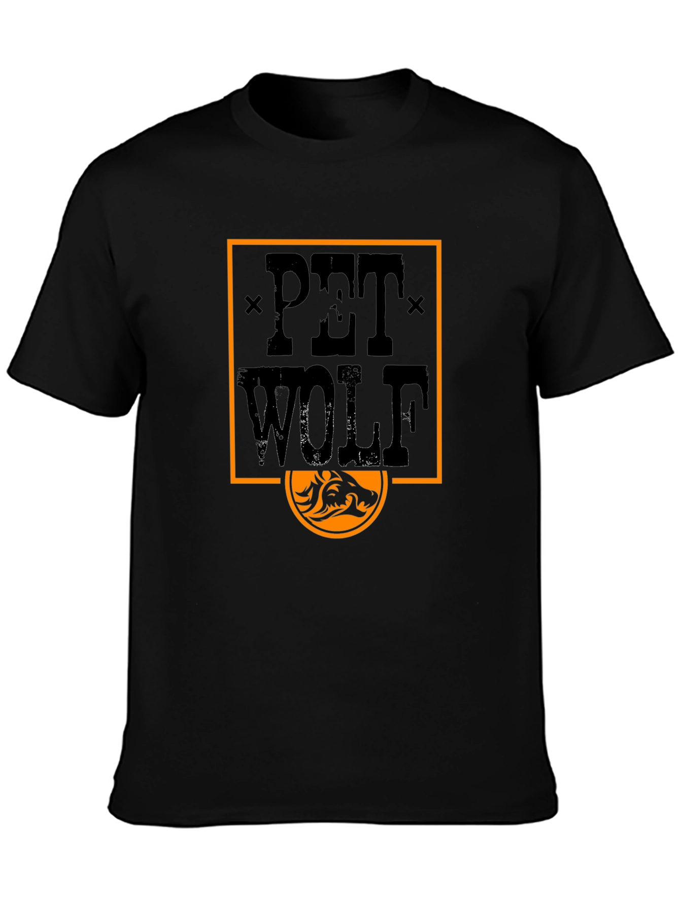 Pet Wolf Graphic Tee - Black T-Shirt