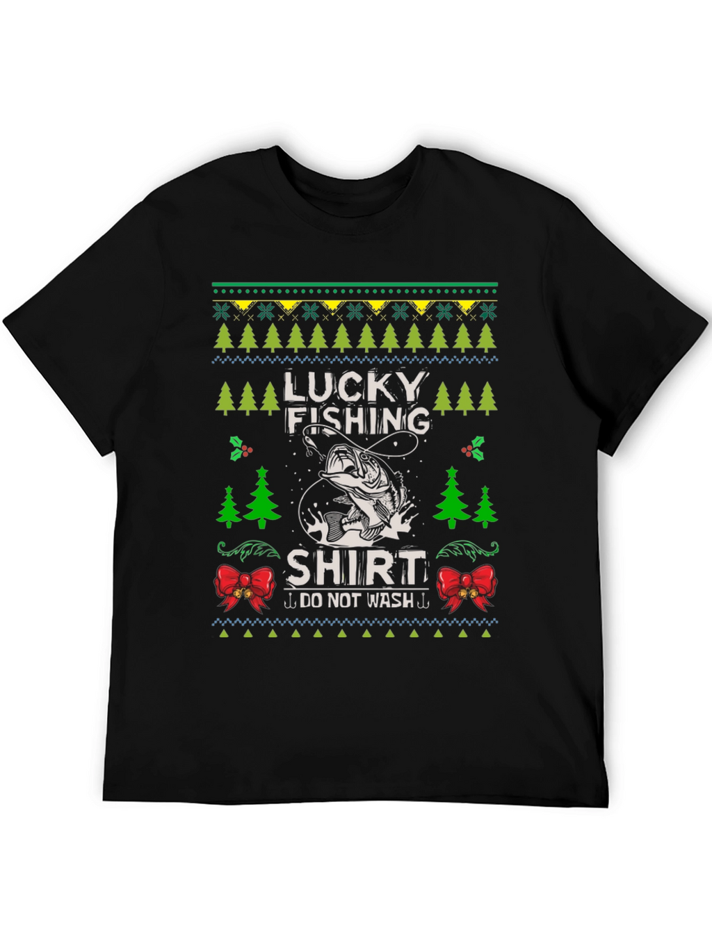 Lucky Fishing Shirt - Novelty Christmas Holiday Tee