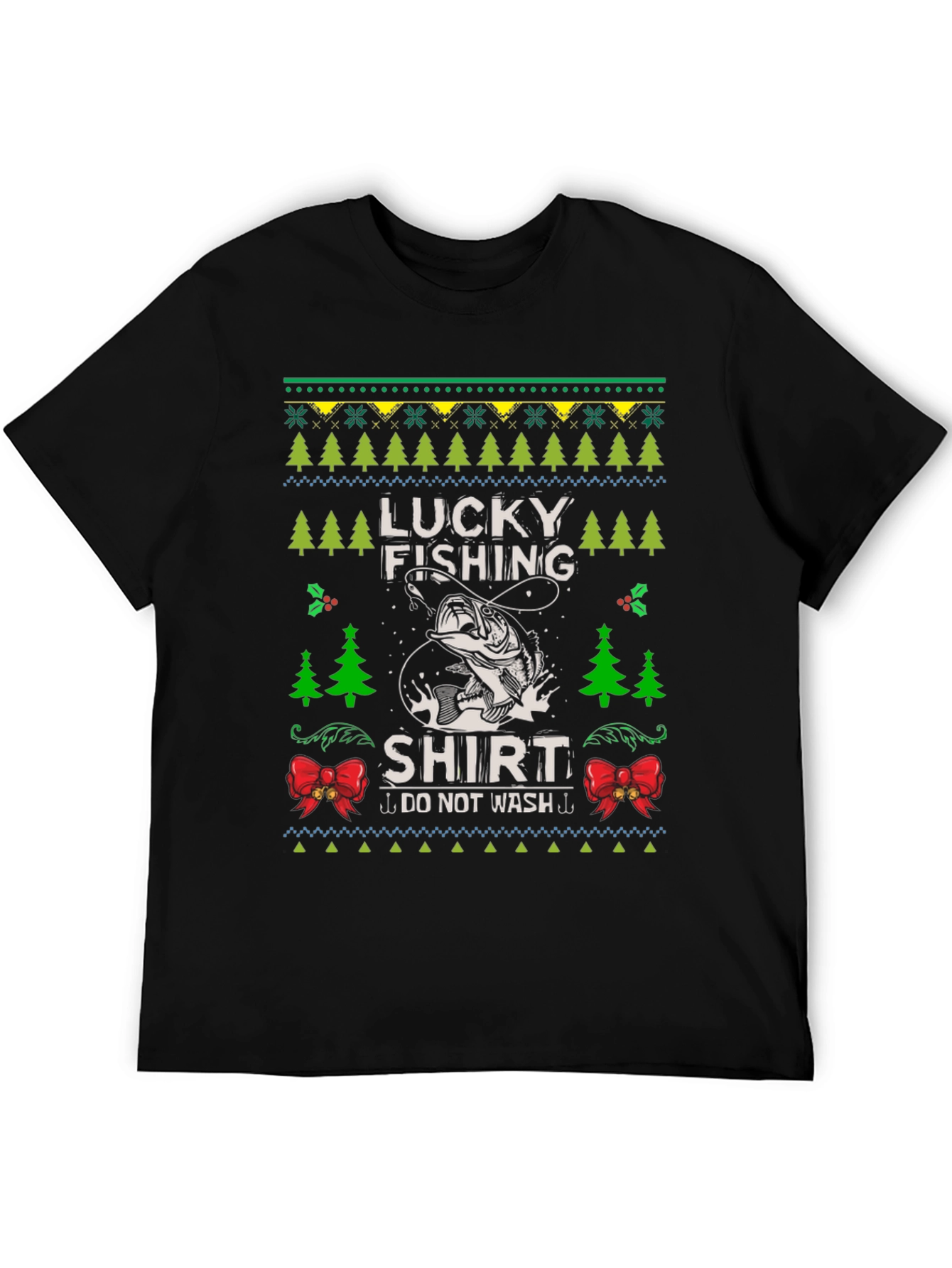 Lucky Fishing Shirt - Novelty Christmas Holiday Tee