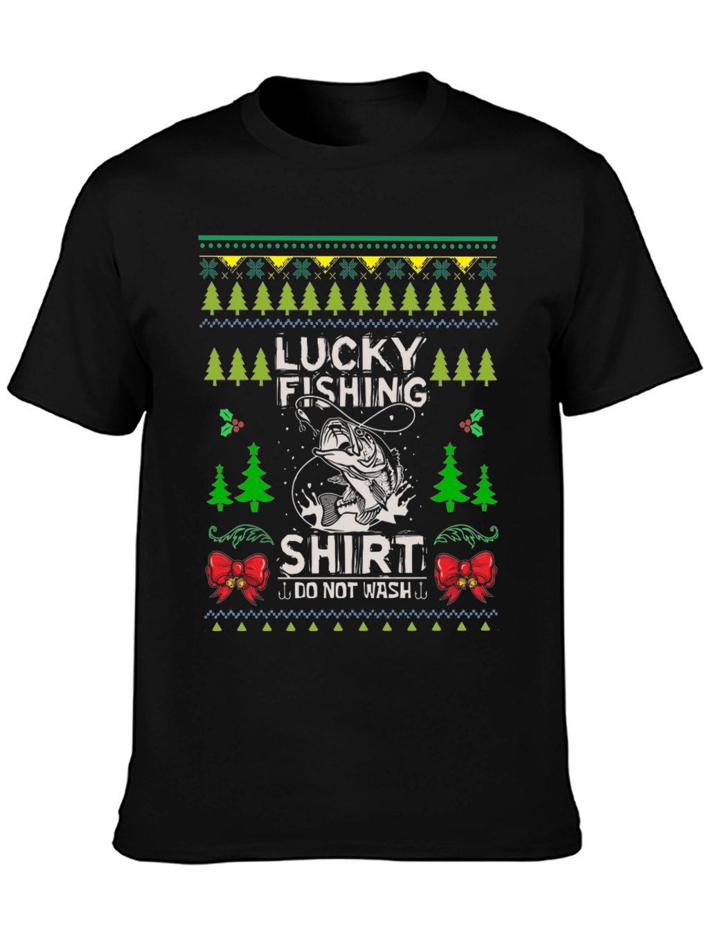 Lucky Fishing Shirt - Novelty Christmas Holiday Tee