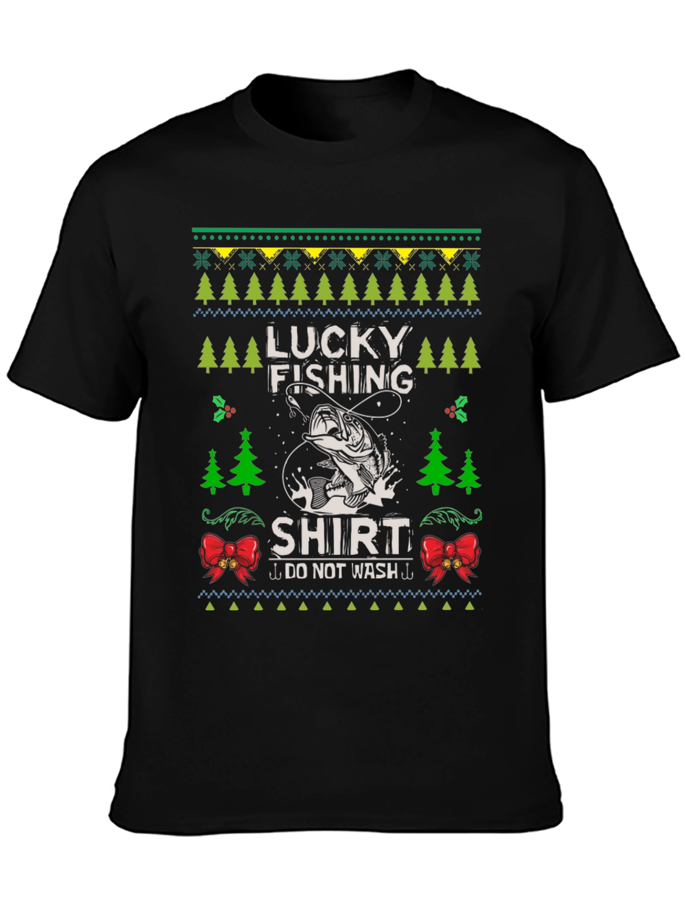 Lucky Fishing Shirt - Novelty Christmas Holiday Tee