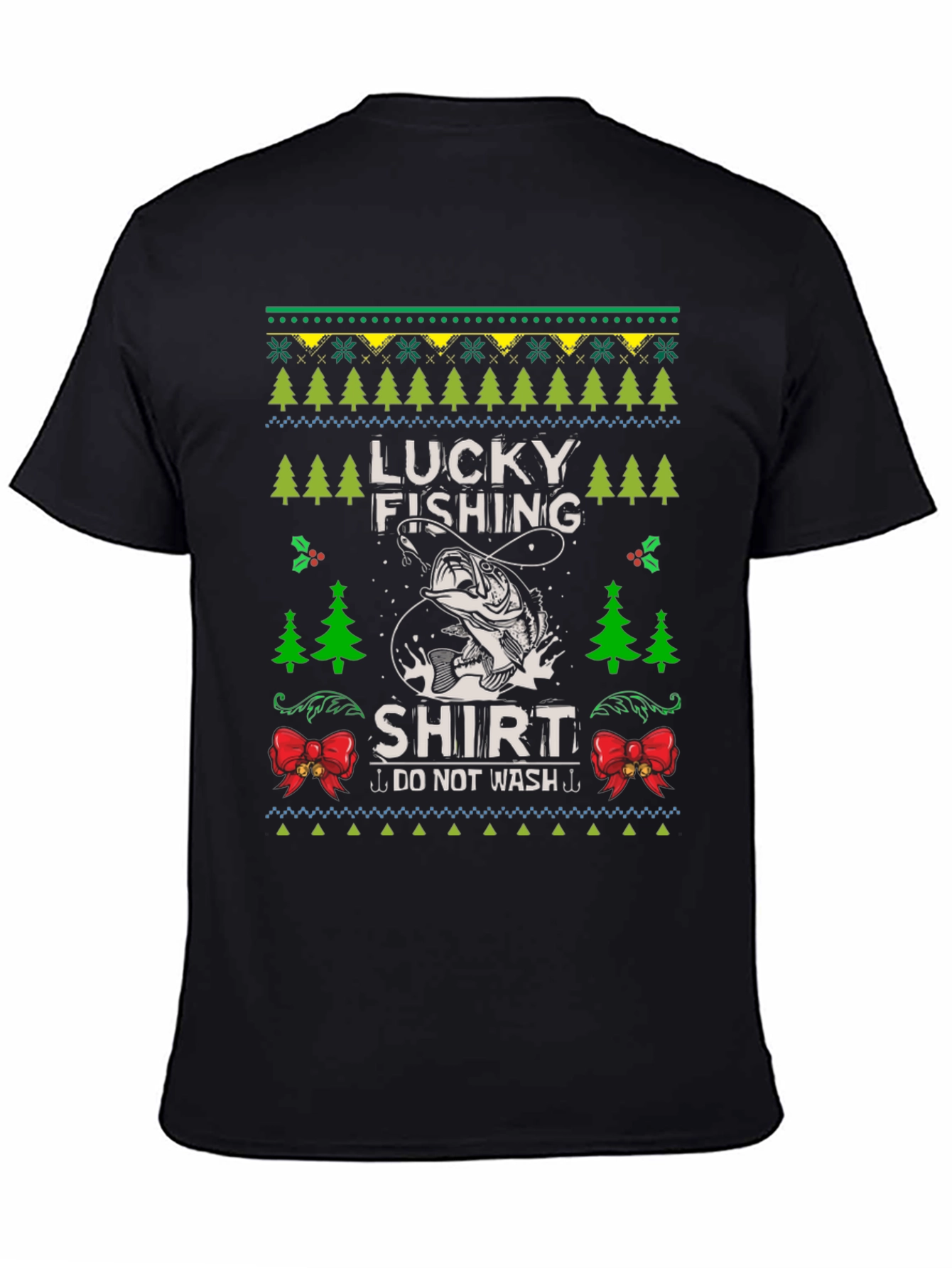 Lucky Fishing Shirt - Novelty Christmas Holiday Tee