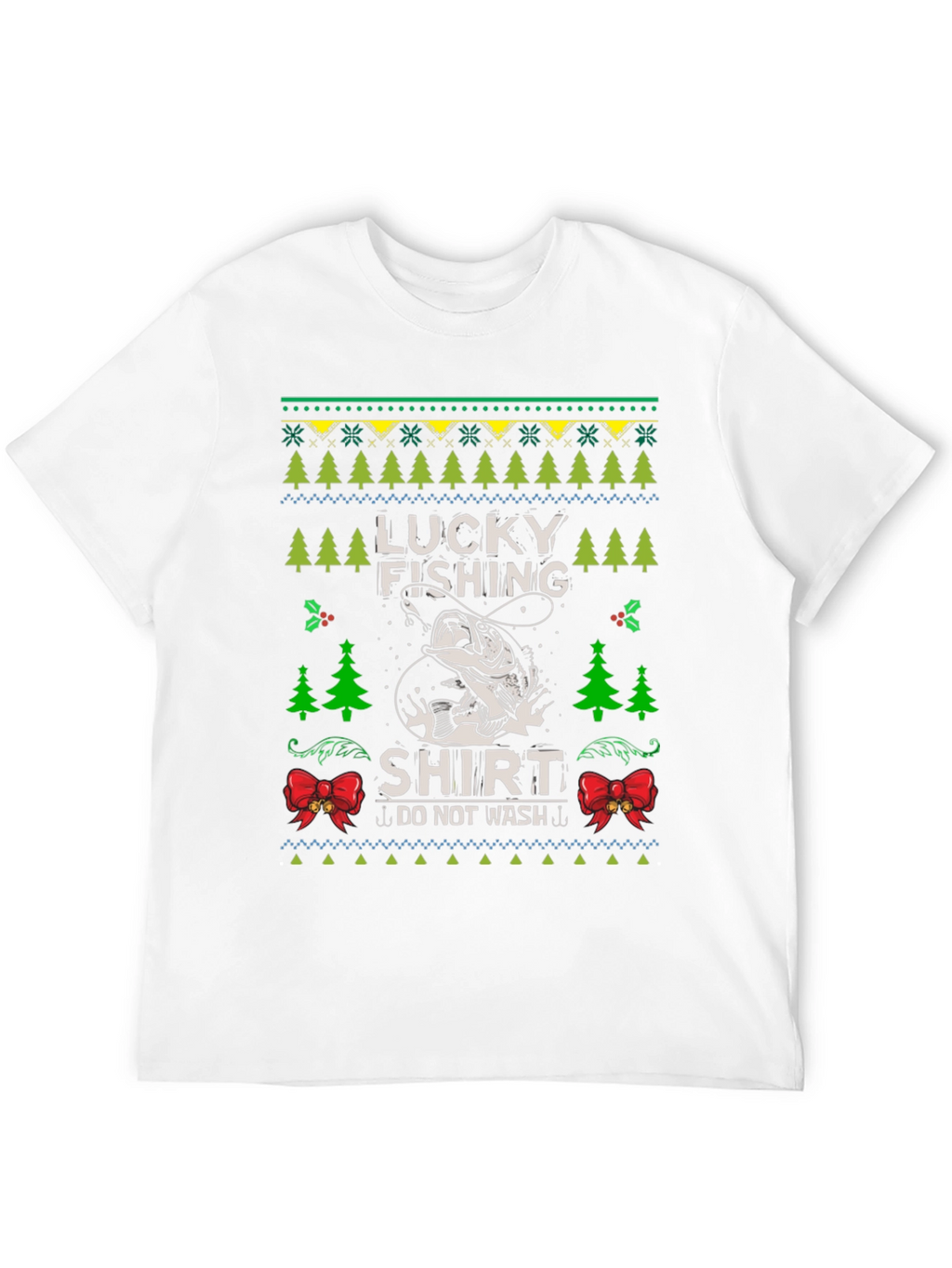 Lucky Fishing Shirt - Novelty Christmas Holiday Tee