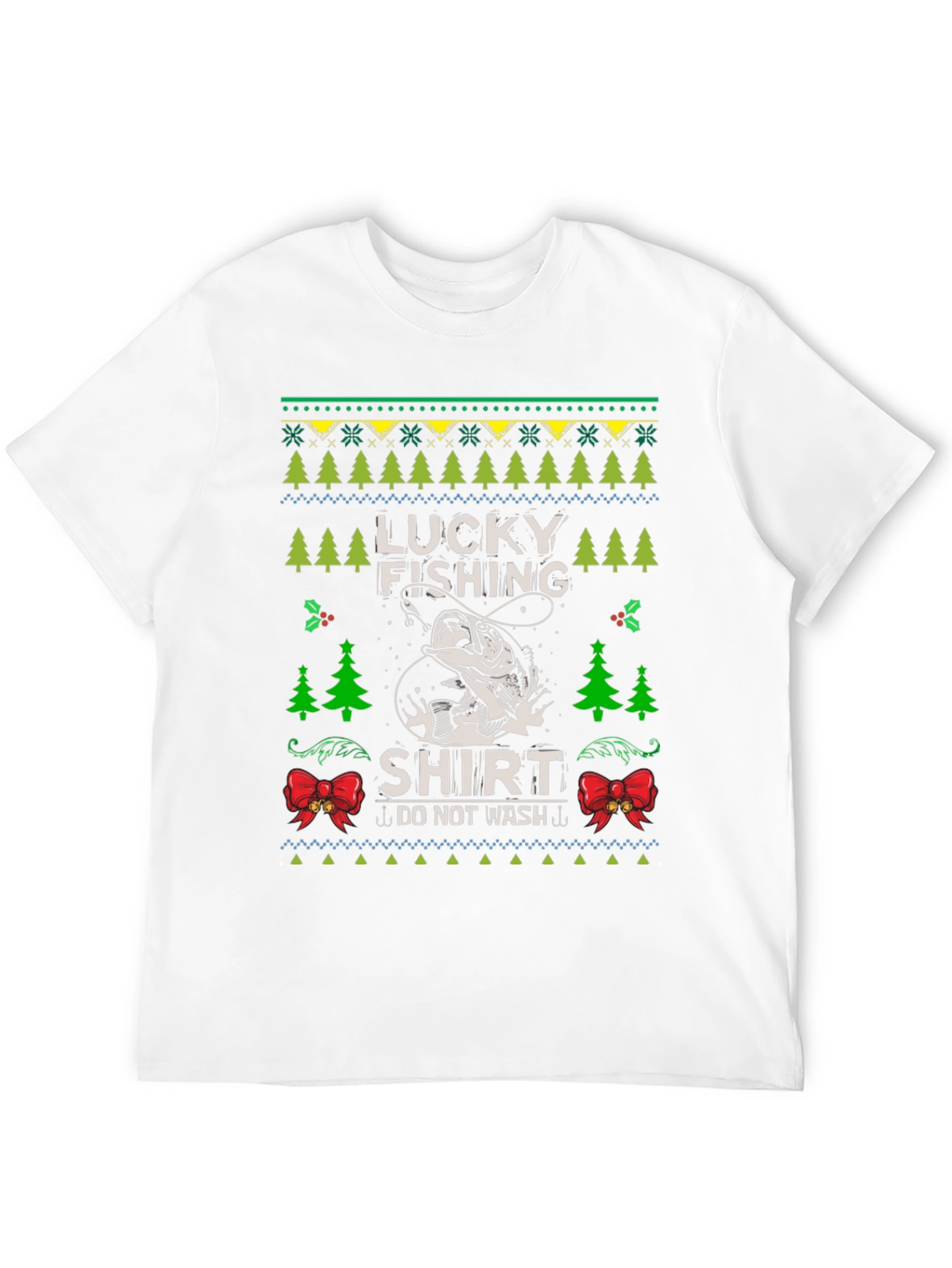 Lucky Fishing Shirt - Novelty Christmas Holiday Tee
