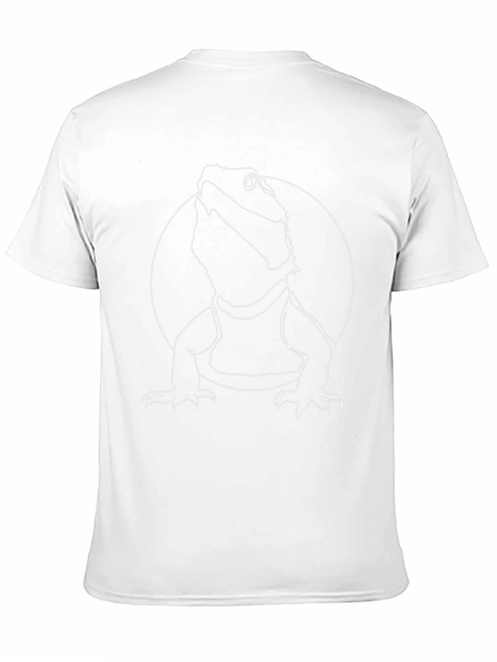 Bearded Dragon Outline Graphic Tee - Black