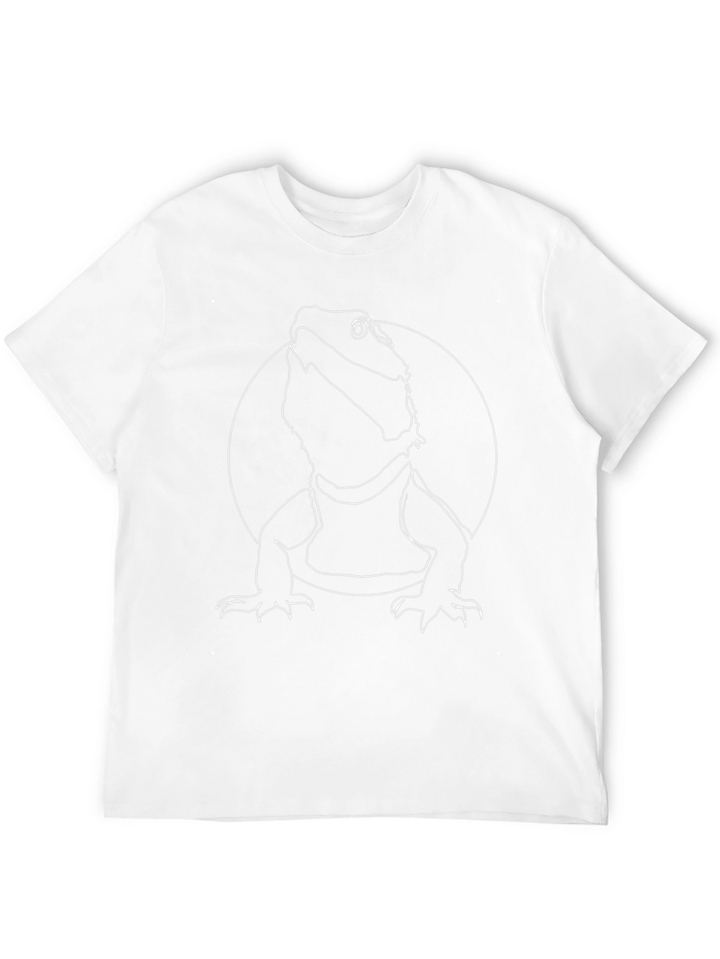 Bearded Dragon Outline Graphic Tee - Black