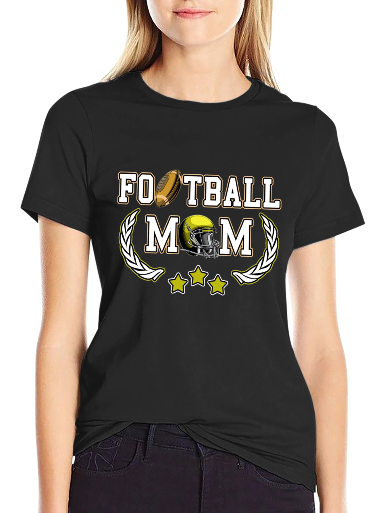 Football Mom Graphic T-Shirt
