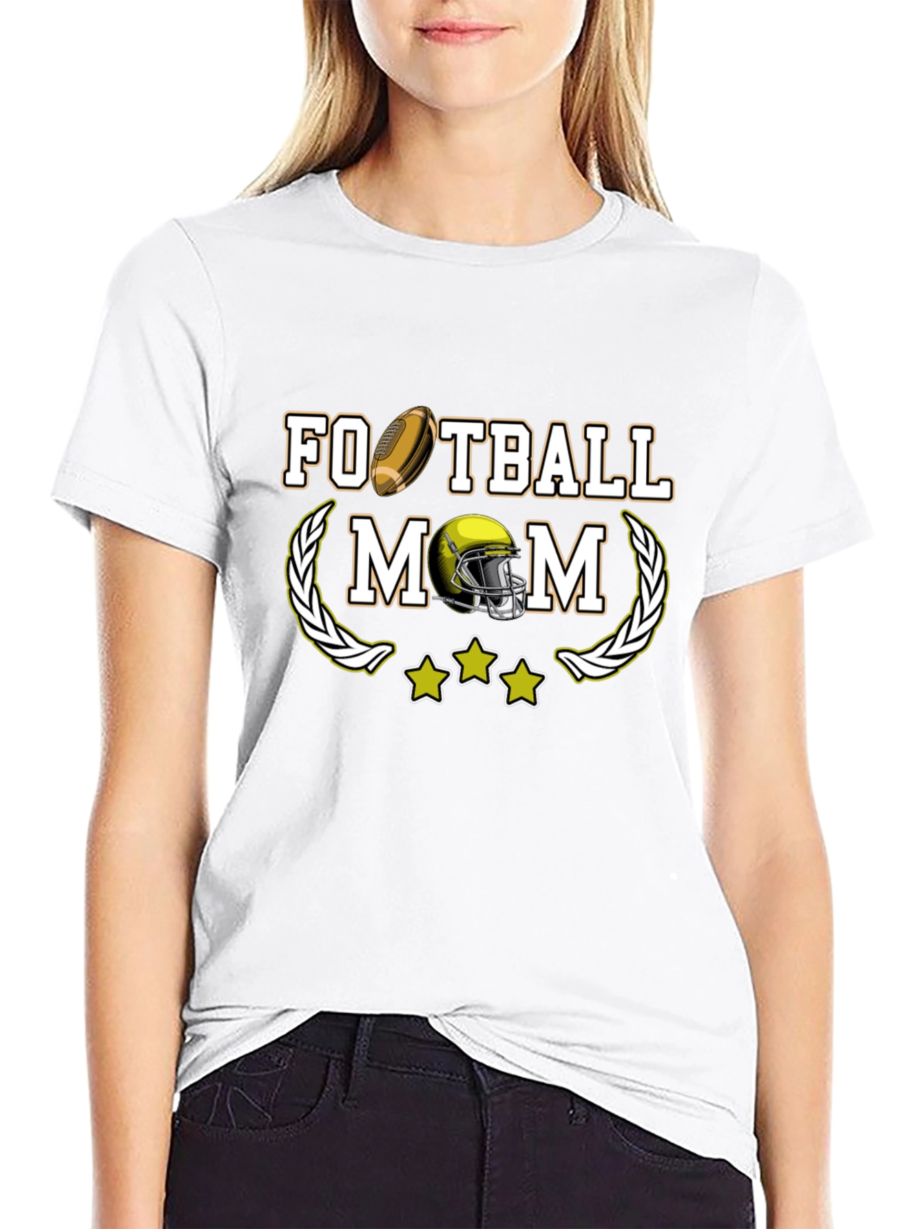 Football Mom Graphic T-Shirt