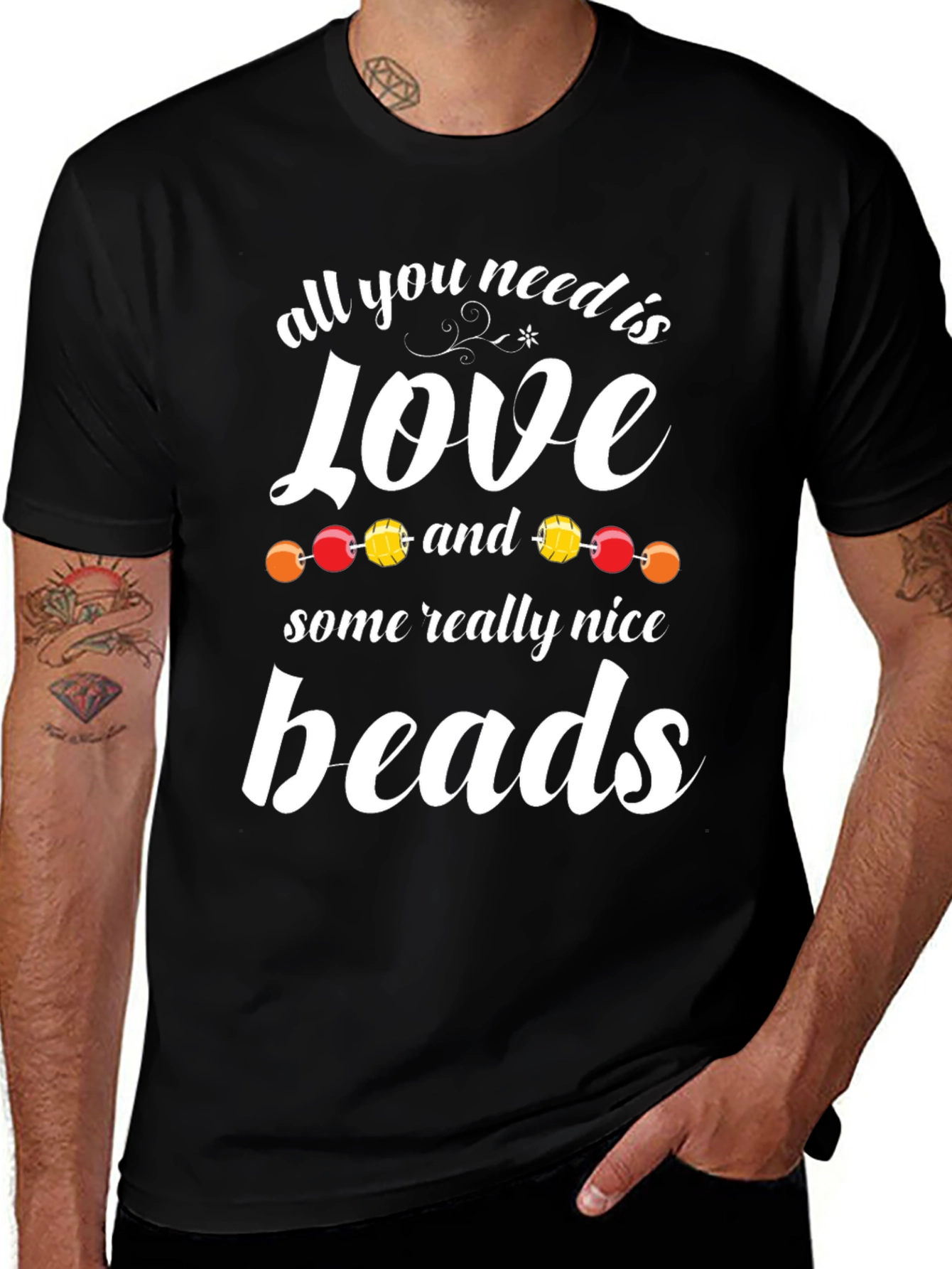 Love & Beads T-Shirt - Stylish Graphic Tee