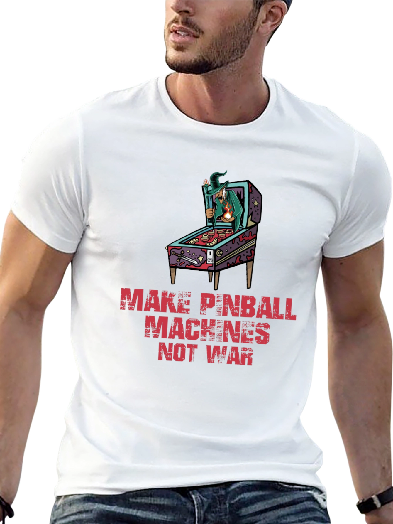 Make Pinball Machines Not War Graphic Tee