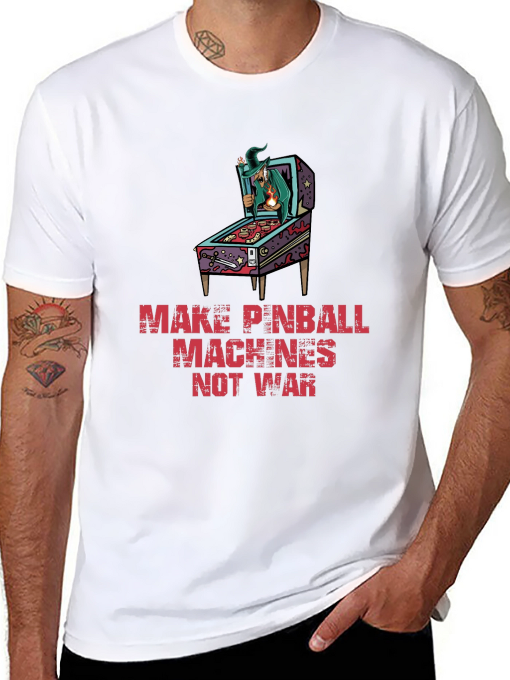Make Pinball Machines Not War Graphic Tee