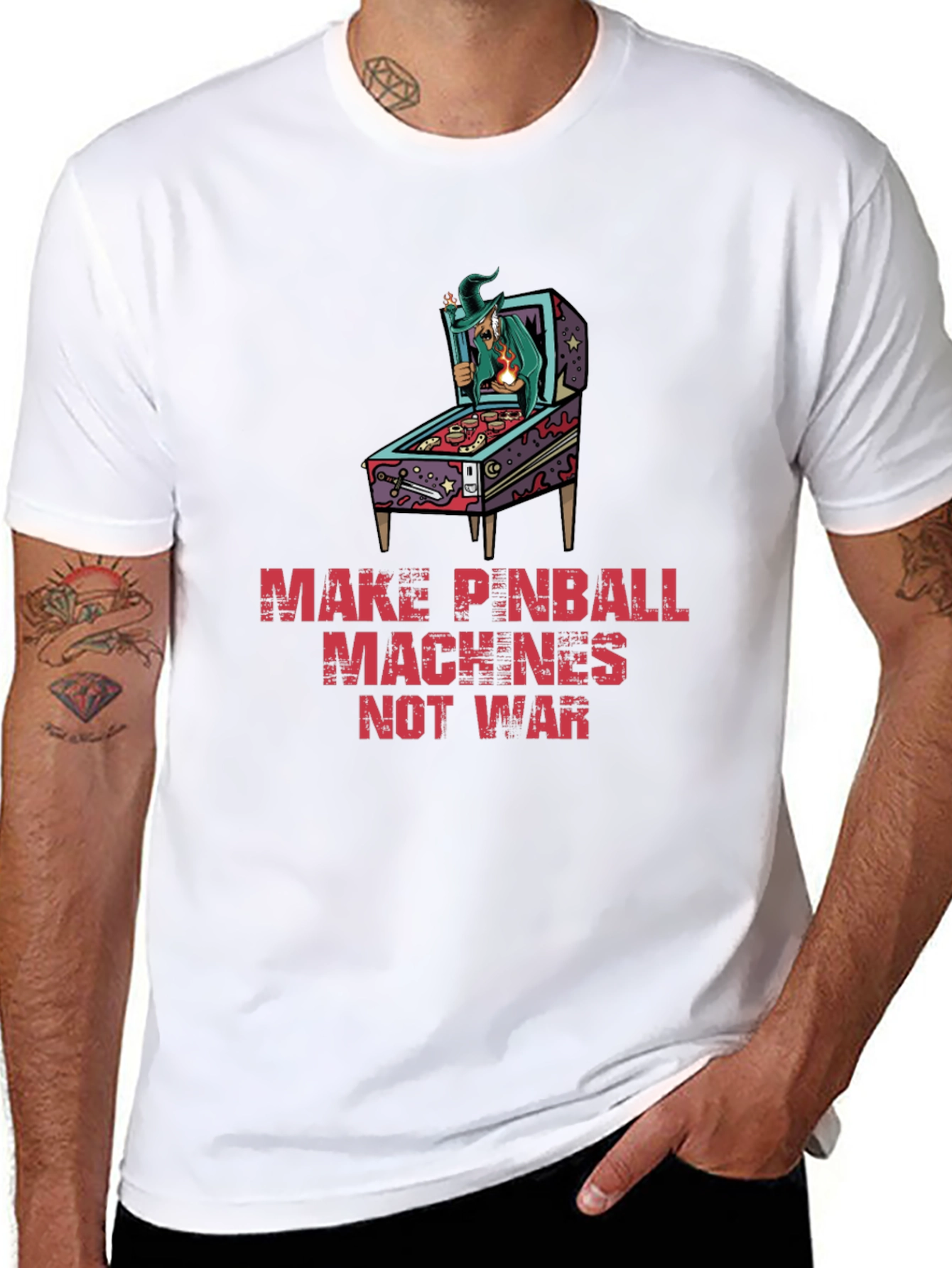 Make Pinball Machines Not War Graphic Tee