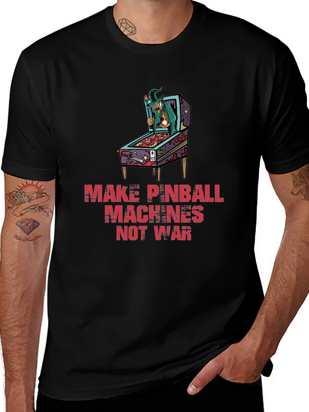 Make Pinball Machines Not War Graphic Tee
