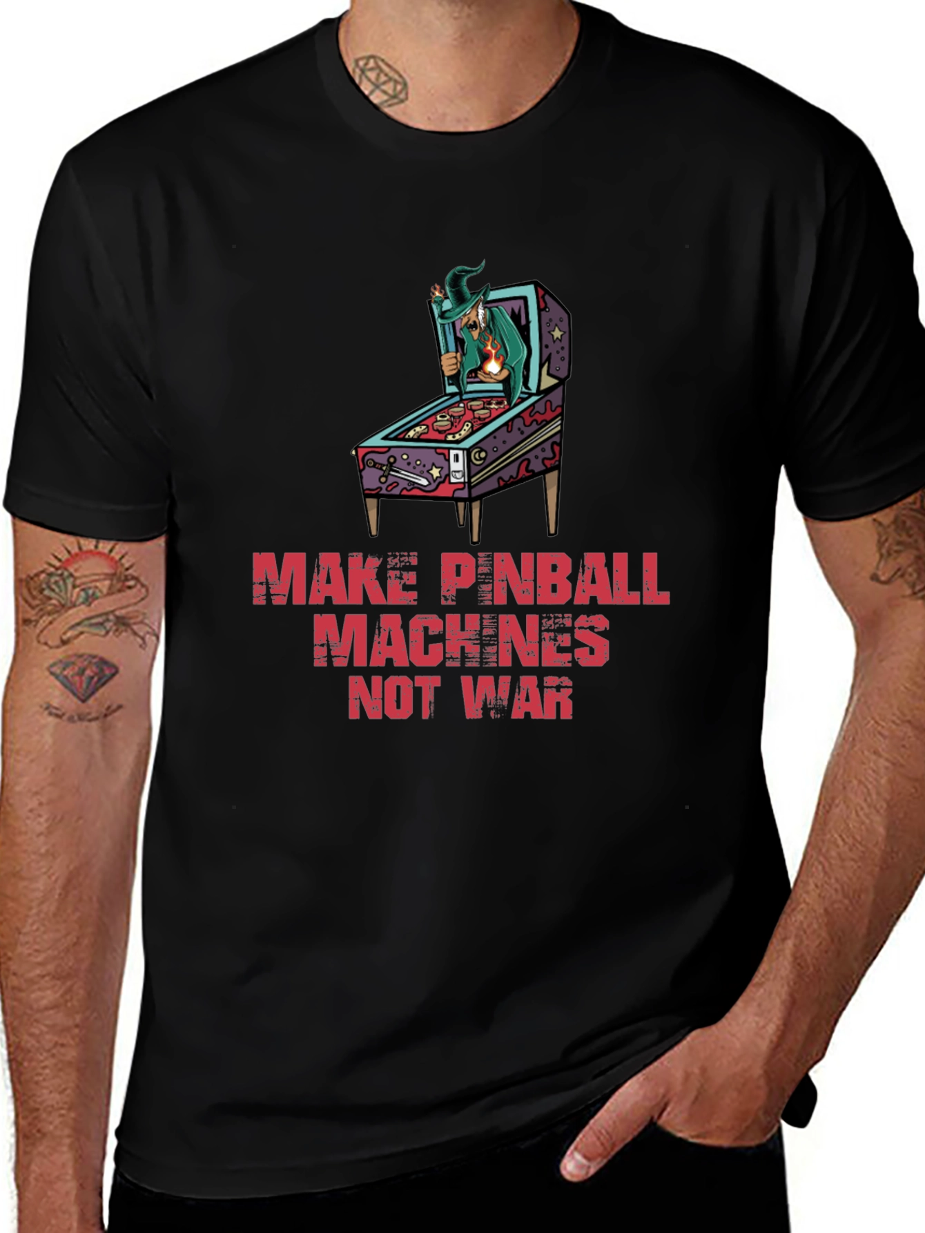 Make Pinball Machines Not War Graphic Tee