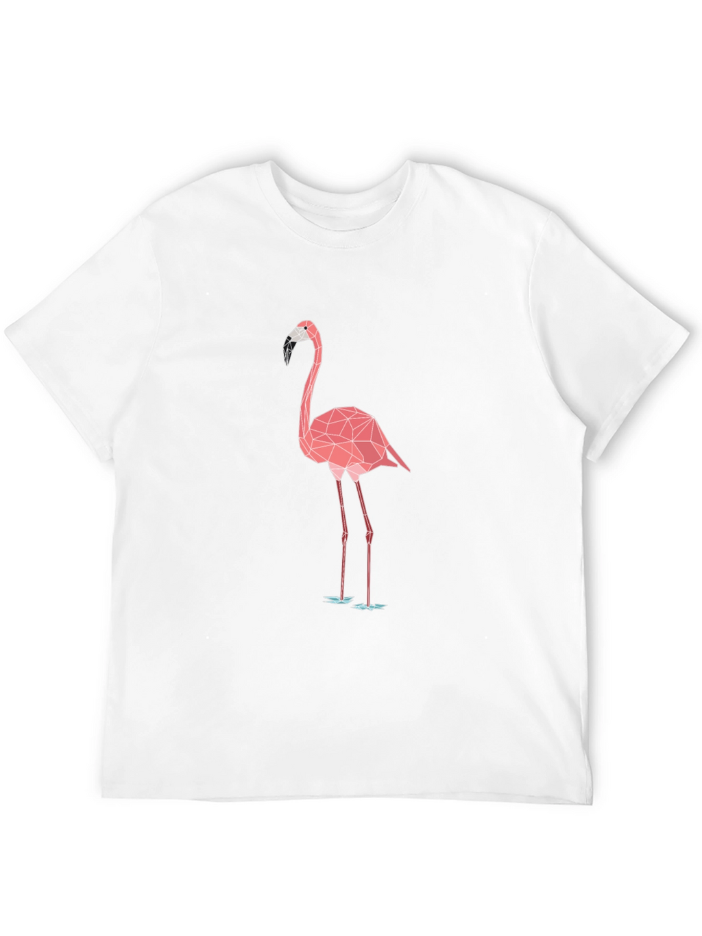 Geometric Flamingo Graphic Tee - Modern Style