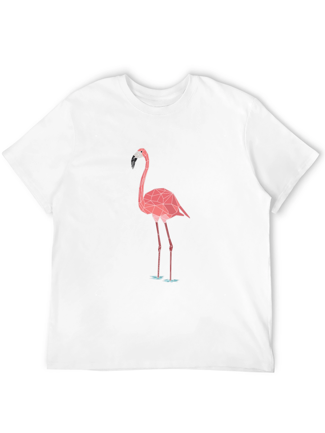 Geometric Flamingo Graphic Tee - Modern Style